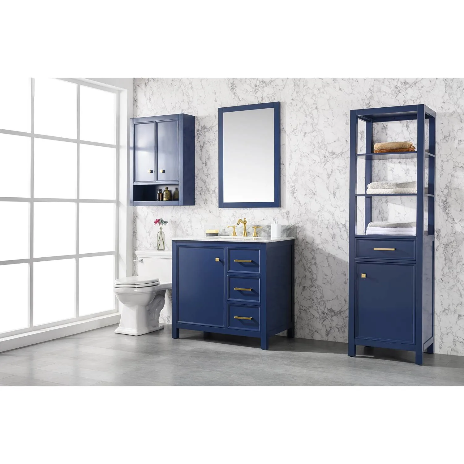 Legion Furniture 36 Inch Carrara White Top Ceramic Sink Vanity Cabinet - image 2
