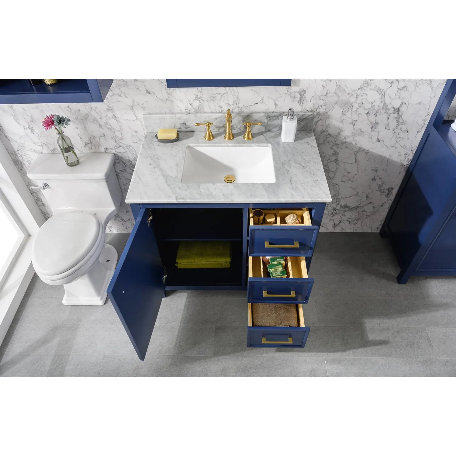 Legion Furniture 36 Inch Carrara White Top Ceramic Sink Vanity Cabinet - image 9