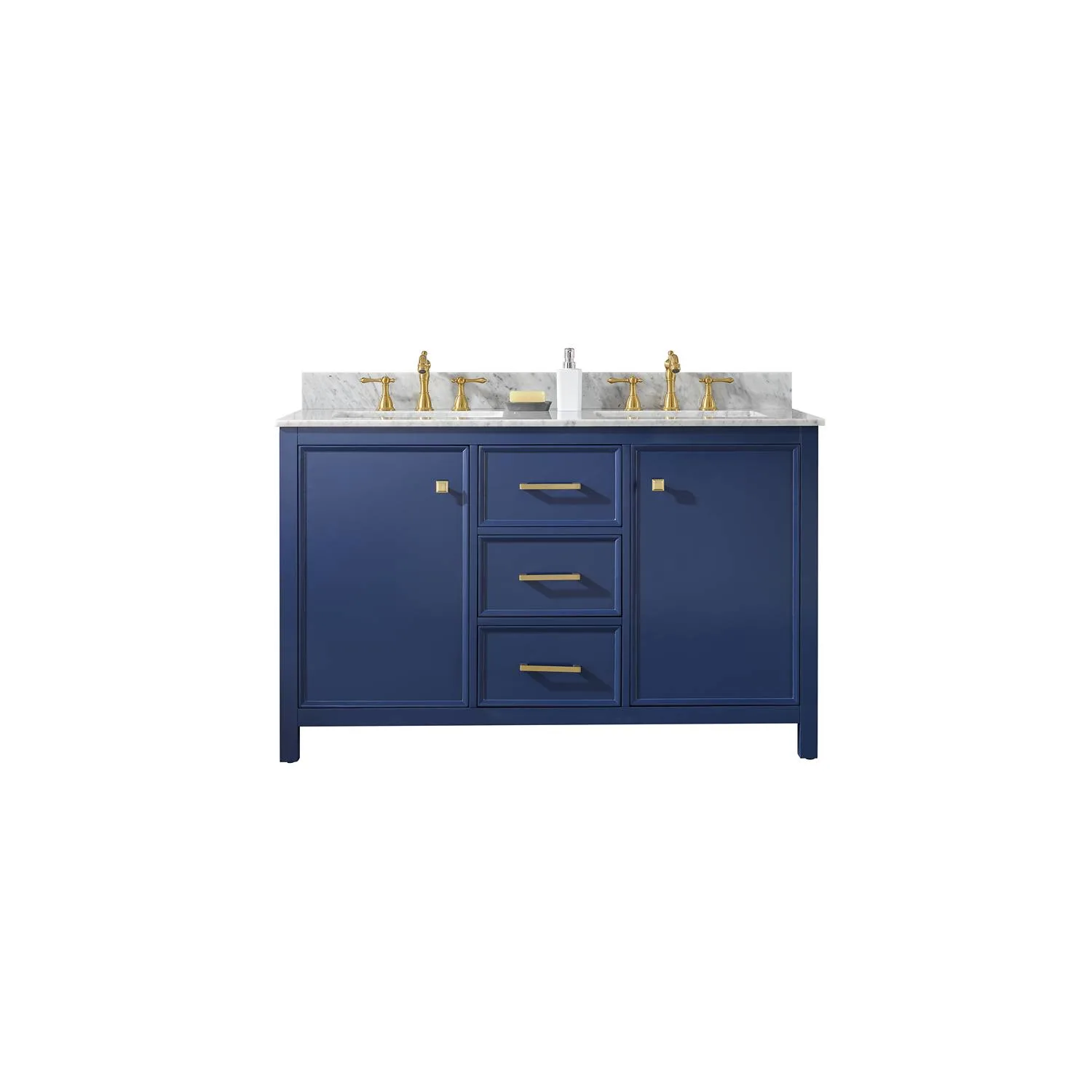 Legion Furniture 54 Inch Carrara White Top Double Sink Vanity Cabinet - image 1