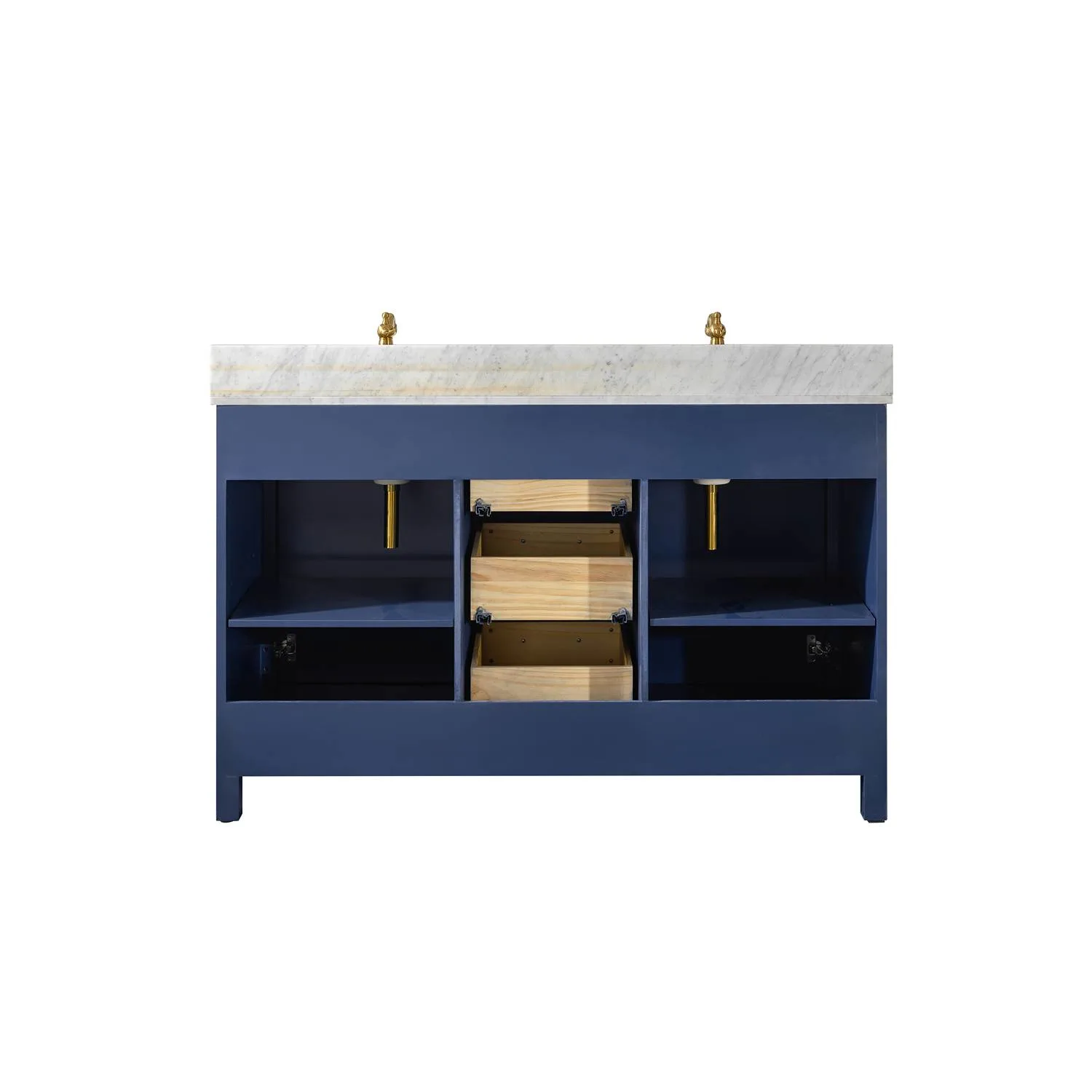 Legion Furniture 54 Inch Carrara White Top Double Sink Vanity Cabinet - image 12
