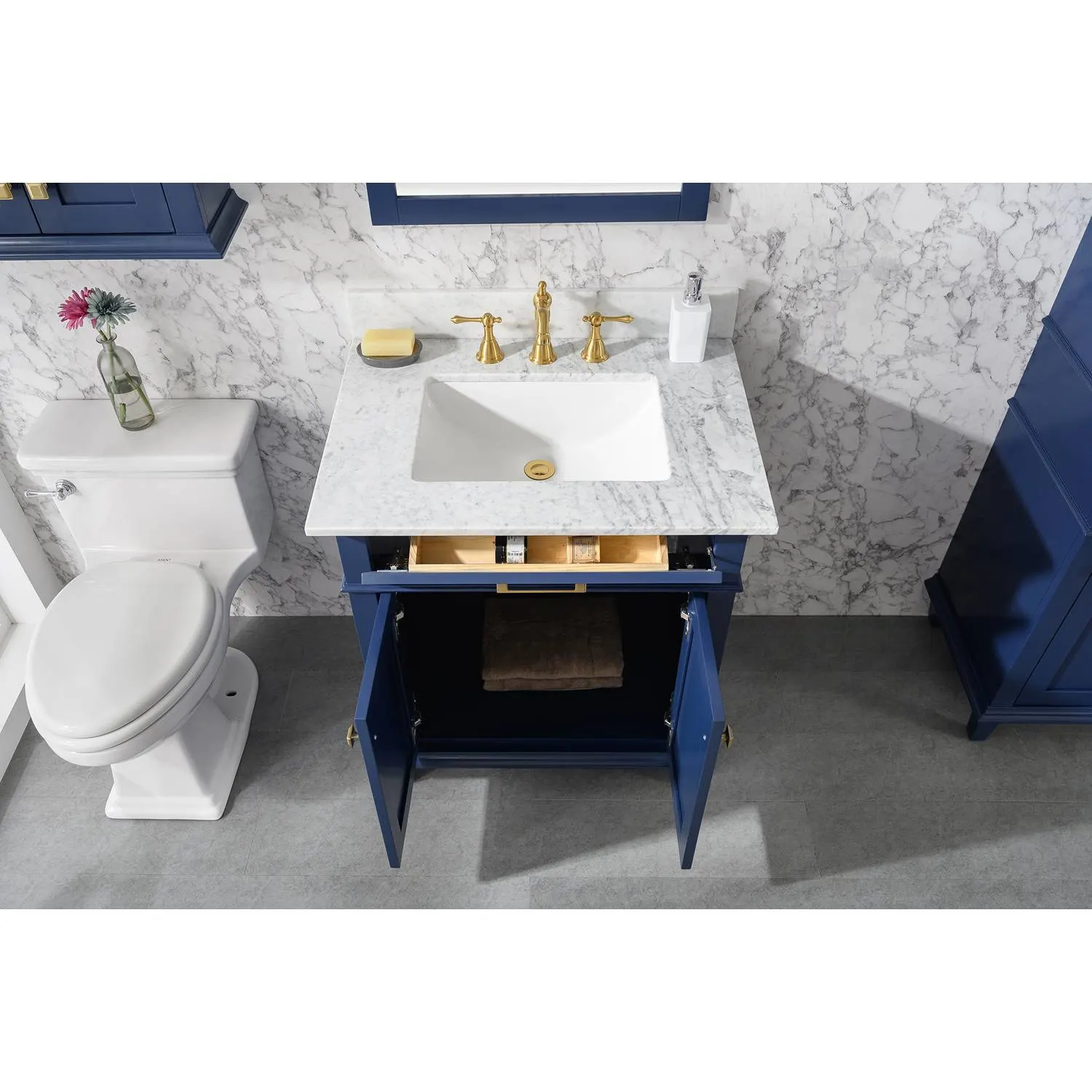 Legion Furniture 30 Inch Carrara White Top Ceramic Sink Vanity Cabinet - image 12