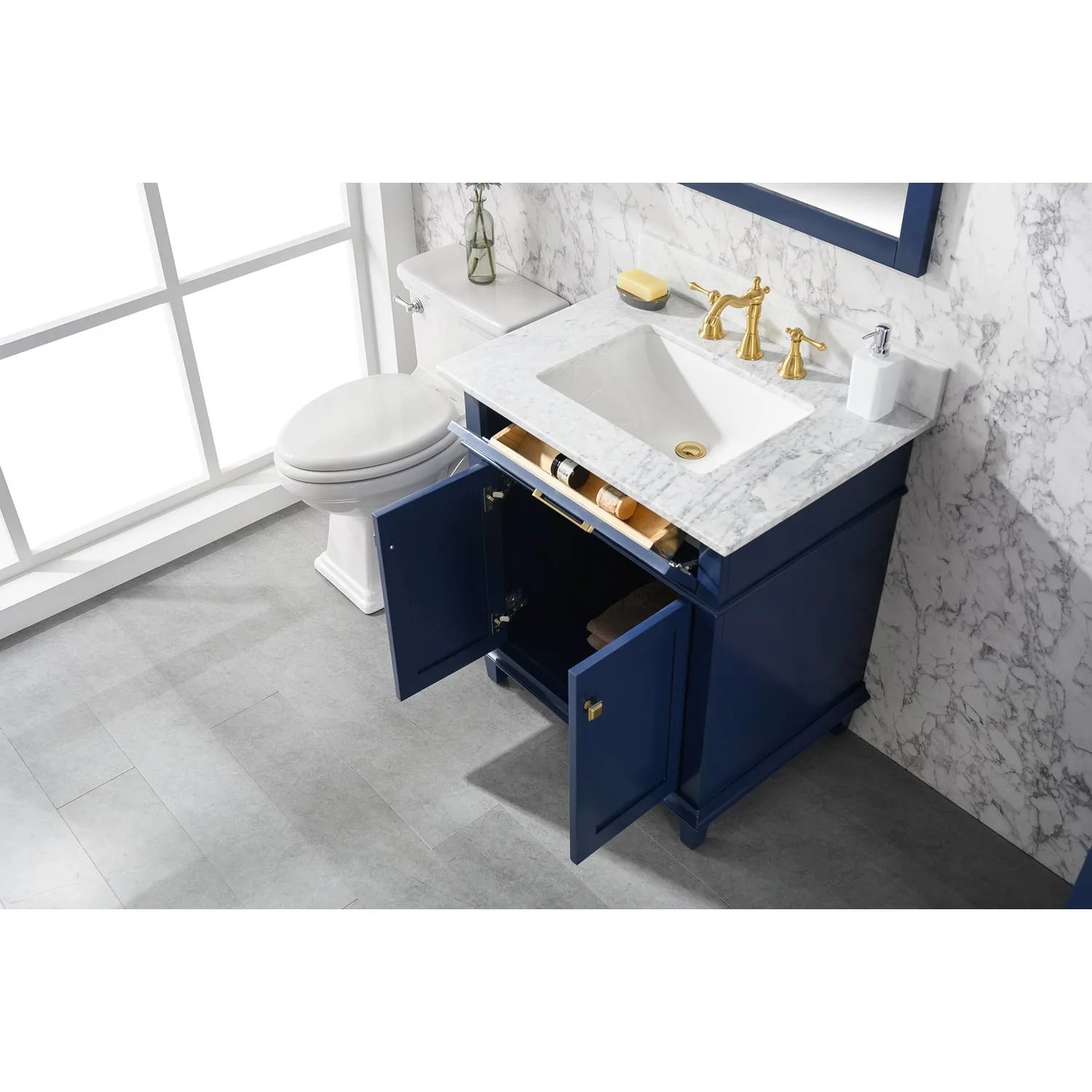 Legion Furniture 30 Inch Carrara White Top Ceramic Sink Vanity Cabinet - image 10