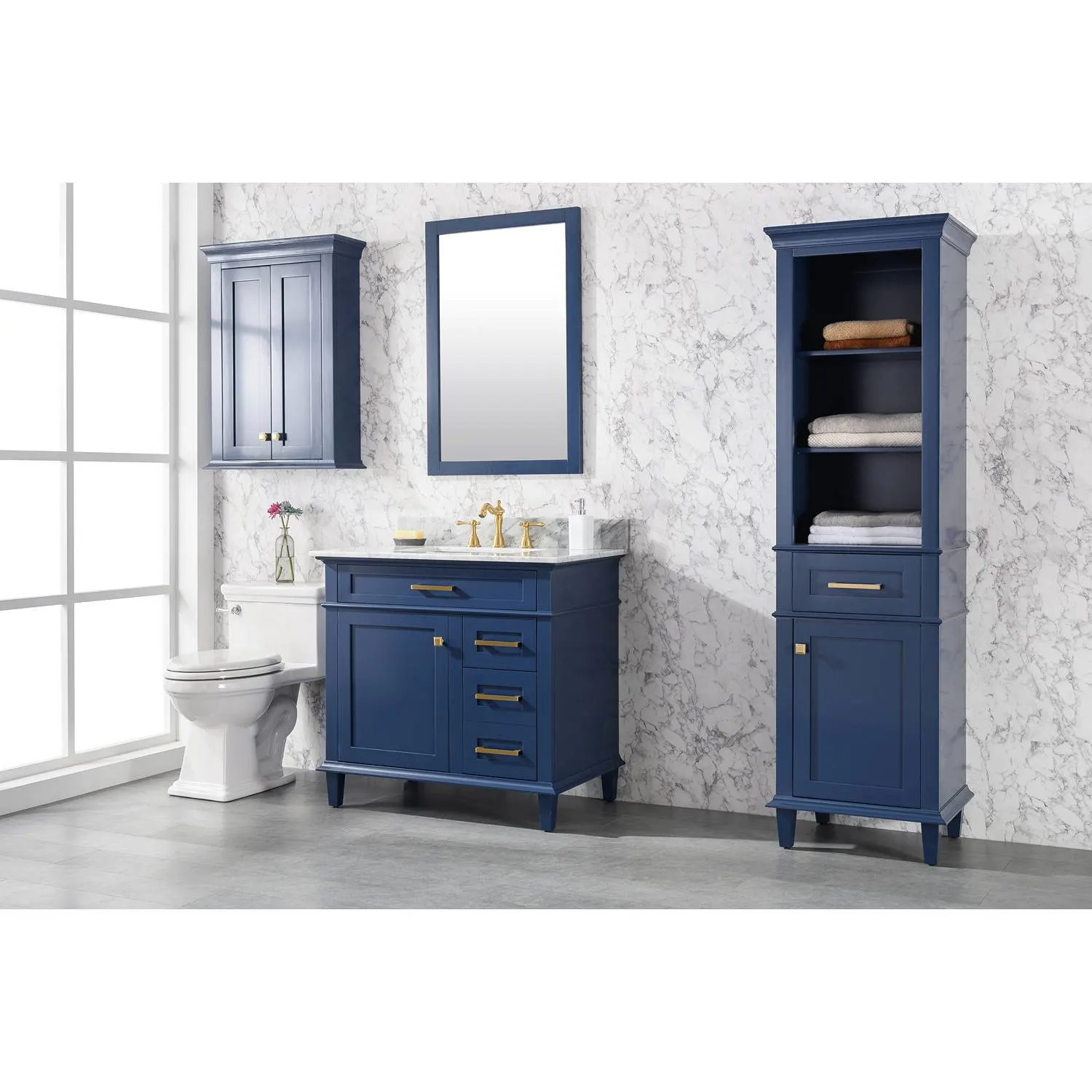Legion Furniture 36 Inch Carrara White Top Ceramic Sink Vanity Cabinet - image 2