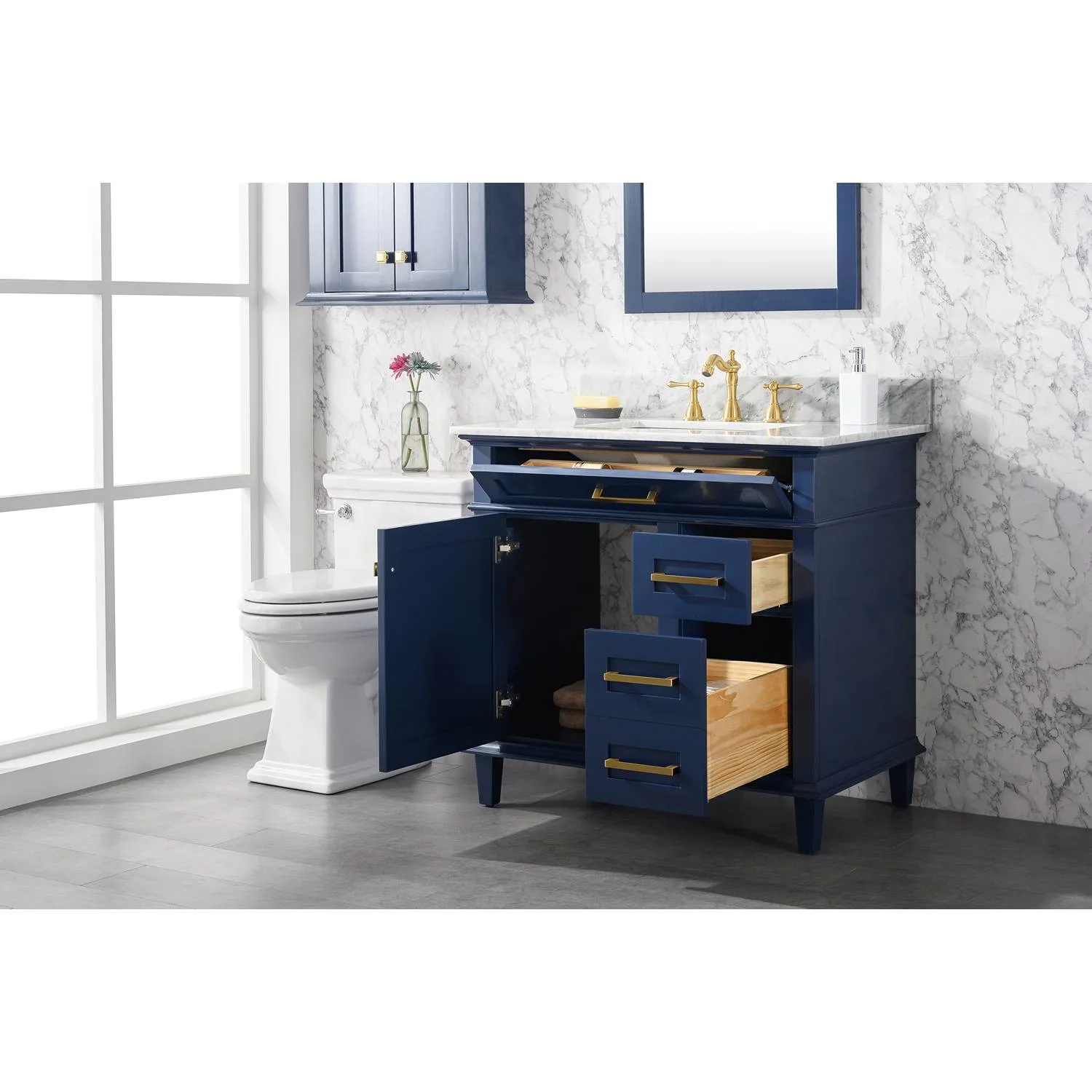 Legion Furniture 36 Inch Carrara White Top Ceramic Sink Vanity Cabinet - image 11