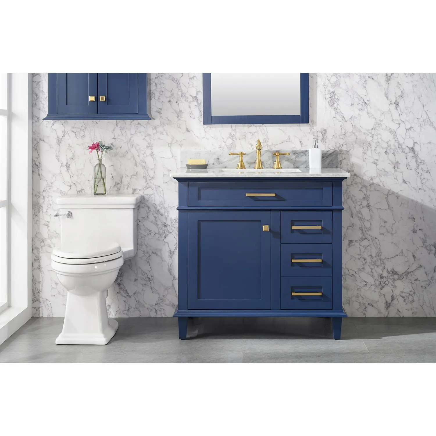 Legion Furniture 36 Inch Carrara White Top Ceramic Sink Vanity Cabinet - image 3
