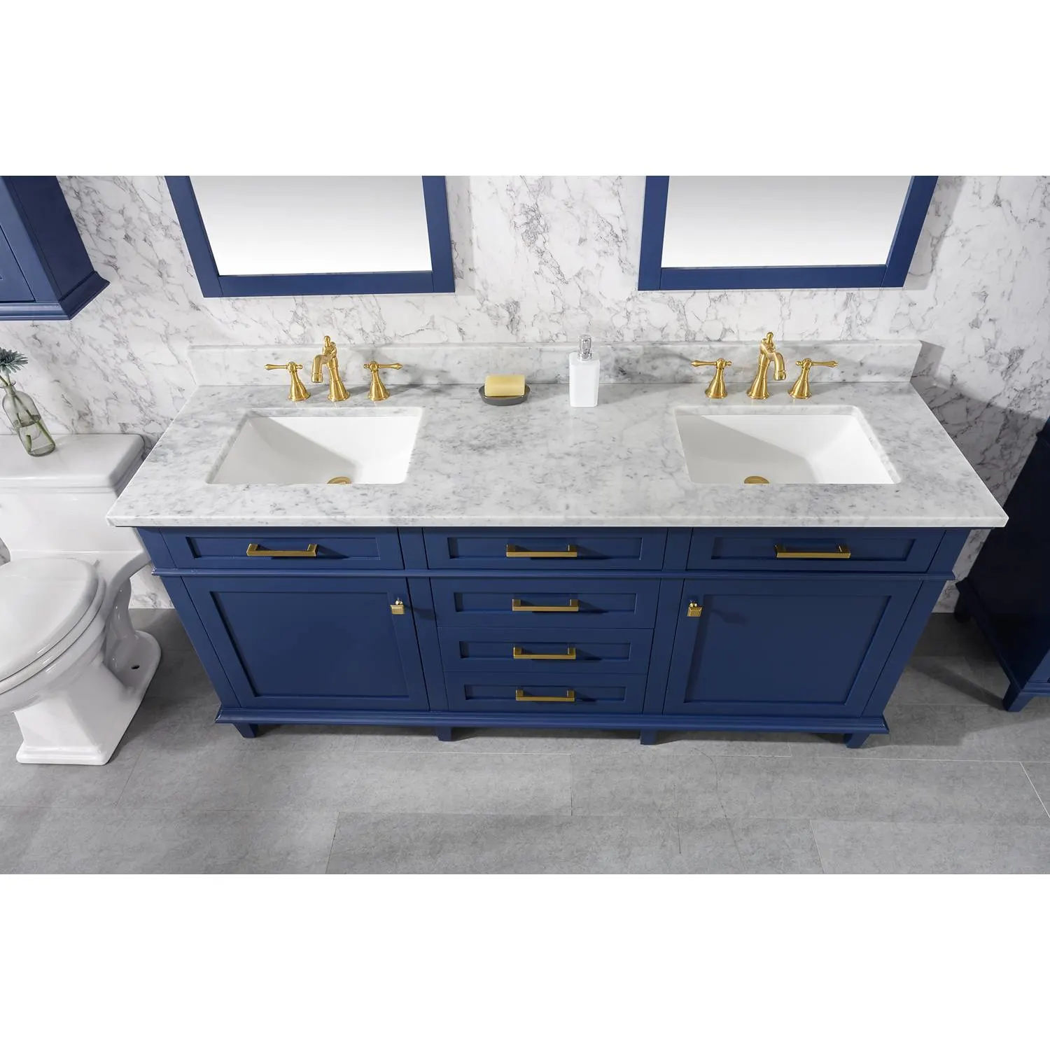 Legion Furniture 72 Inch Carrara White Top Double Sink Vanity Cabinet - image 13