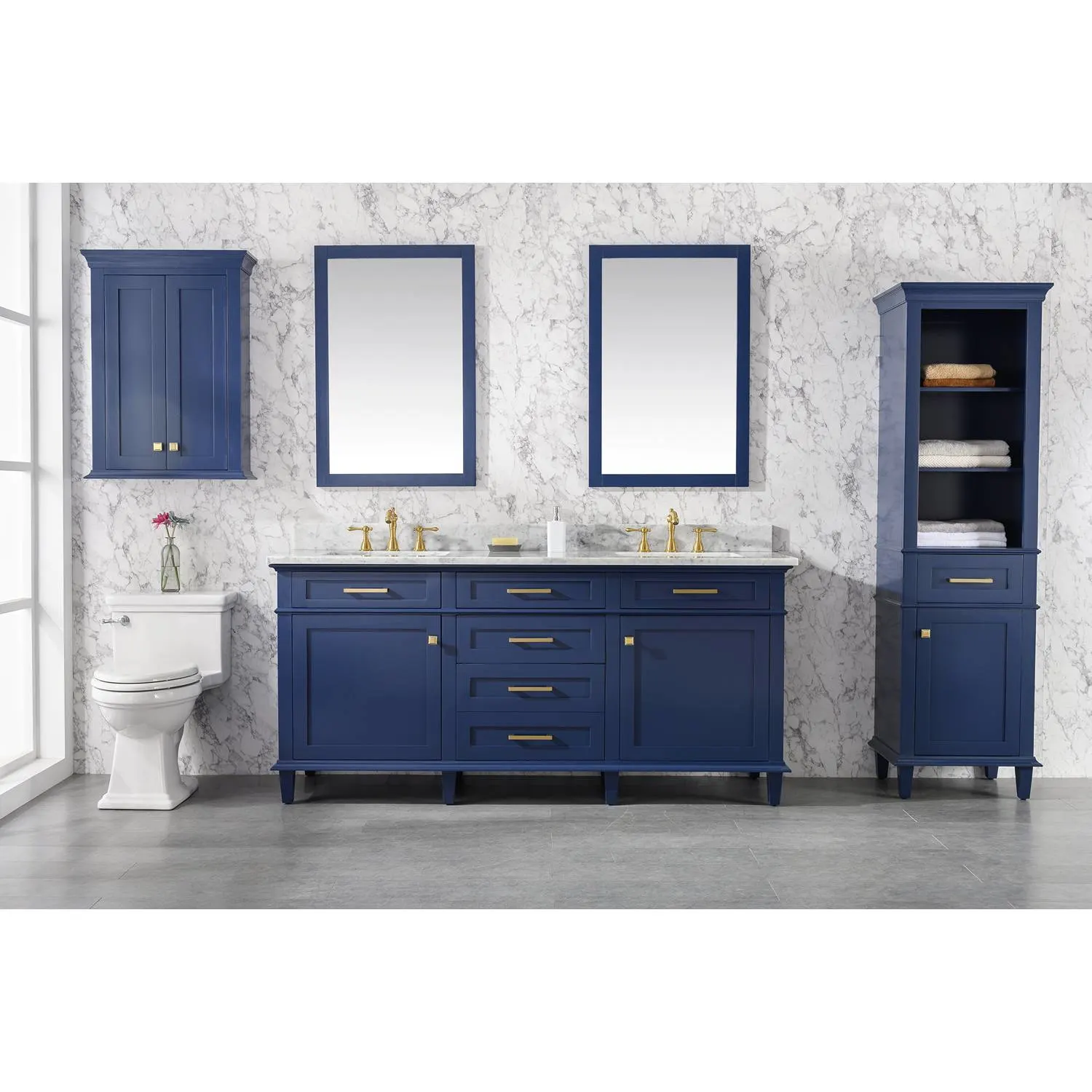 Legion Furniture 72 Inch Carrara White Top Double Sink Vanity Cabinet - image 18