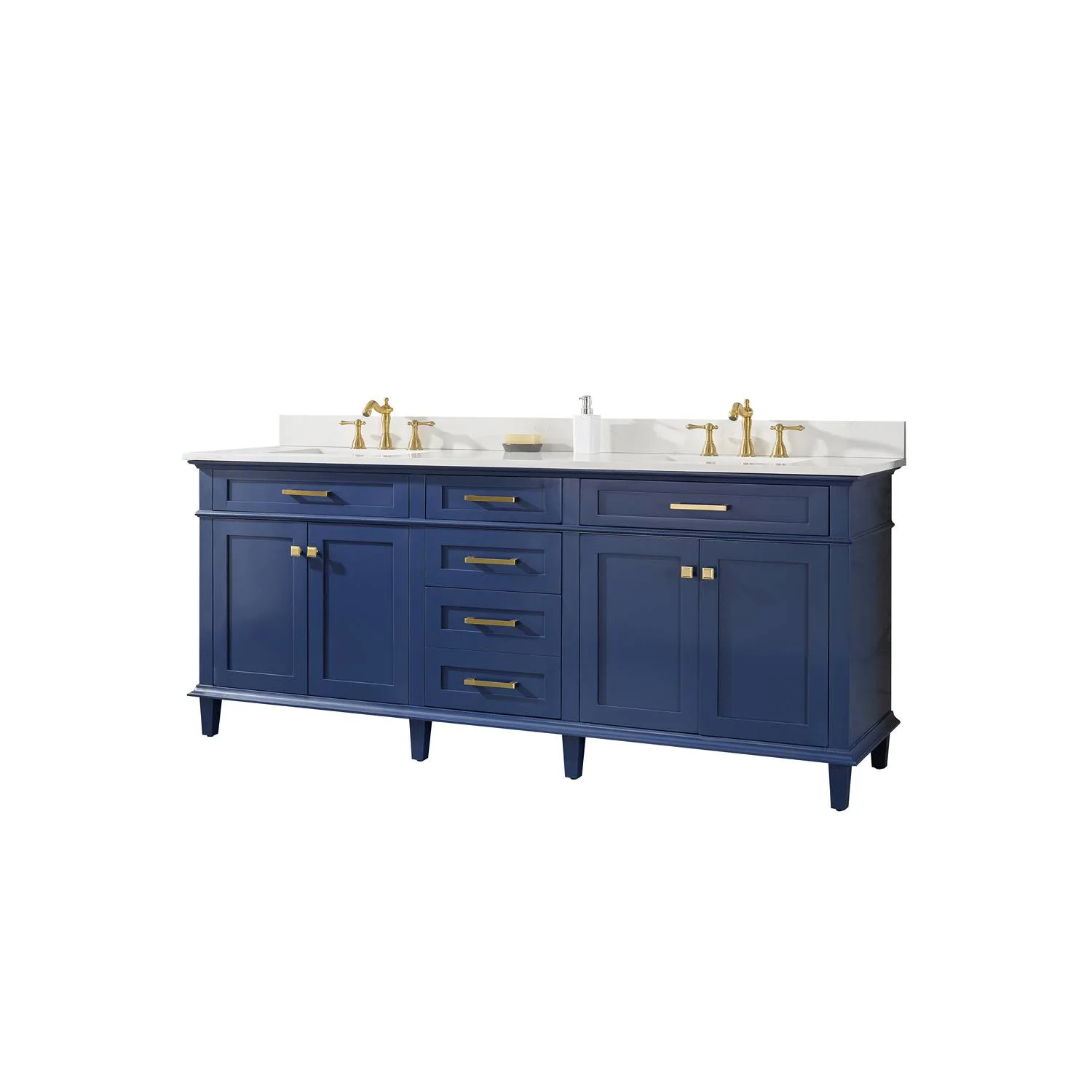 Legion Furniture 80 Inch Carrara White Top Double Sink Vanity Cabinet - image 20
