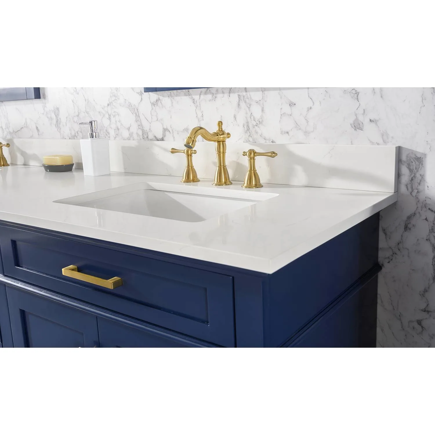 Legion Furniture 80 Inch Carrara White Top Double Sink Vanity Cabinet - image 5