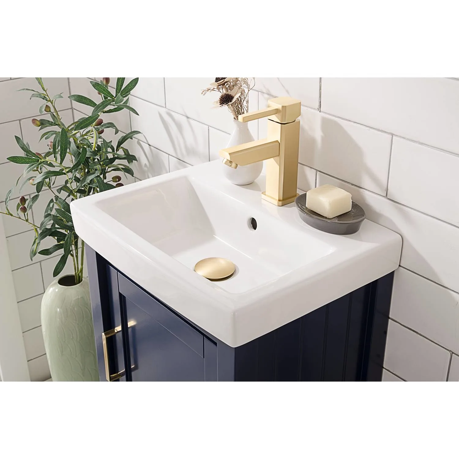 Legion Furniture 18 Inch White Ceramic Top and Sink Vanity Cabinet - image 2