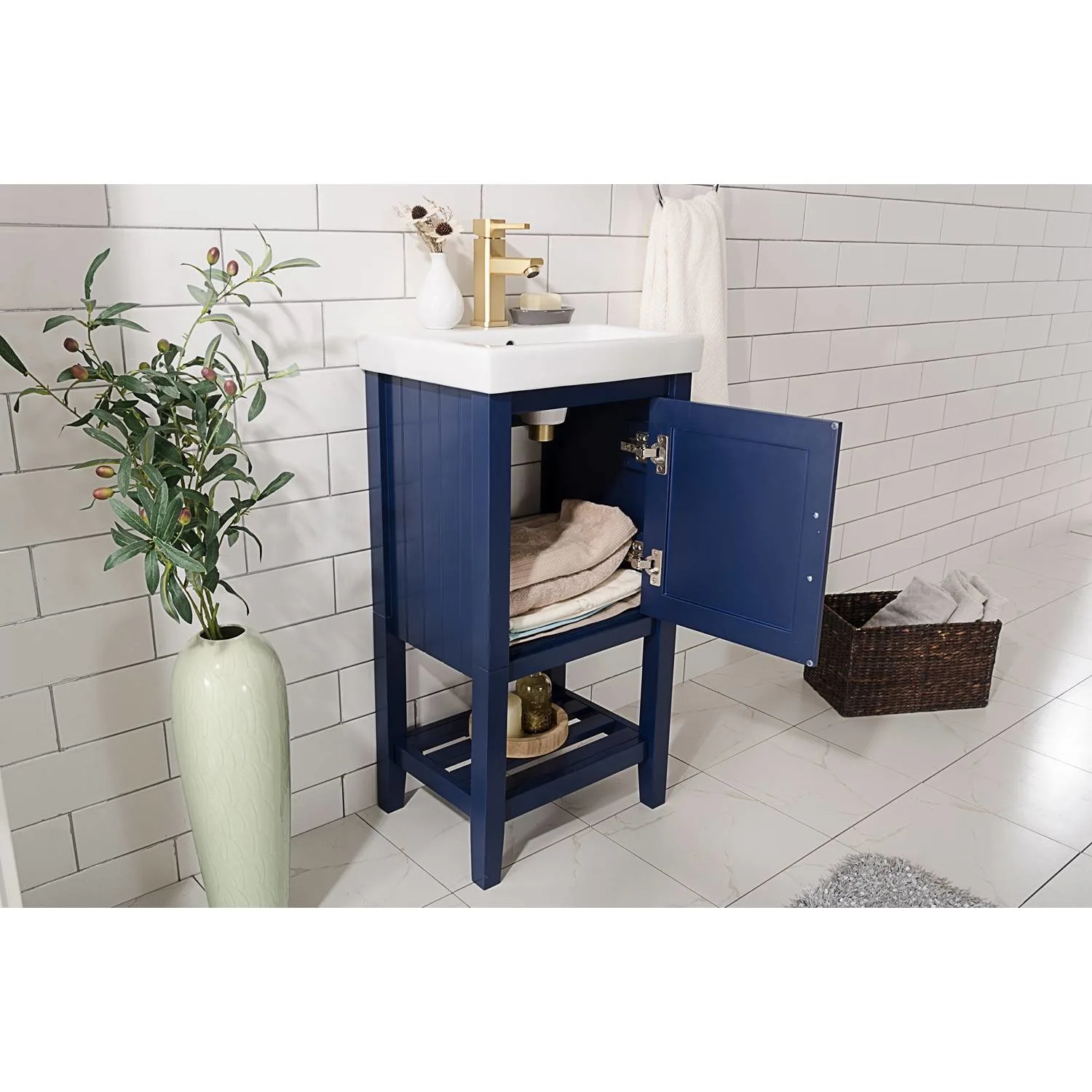 Legion Furniture 18 Inch White Ceramic Top and Sink Vanity Cabinet - image 8