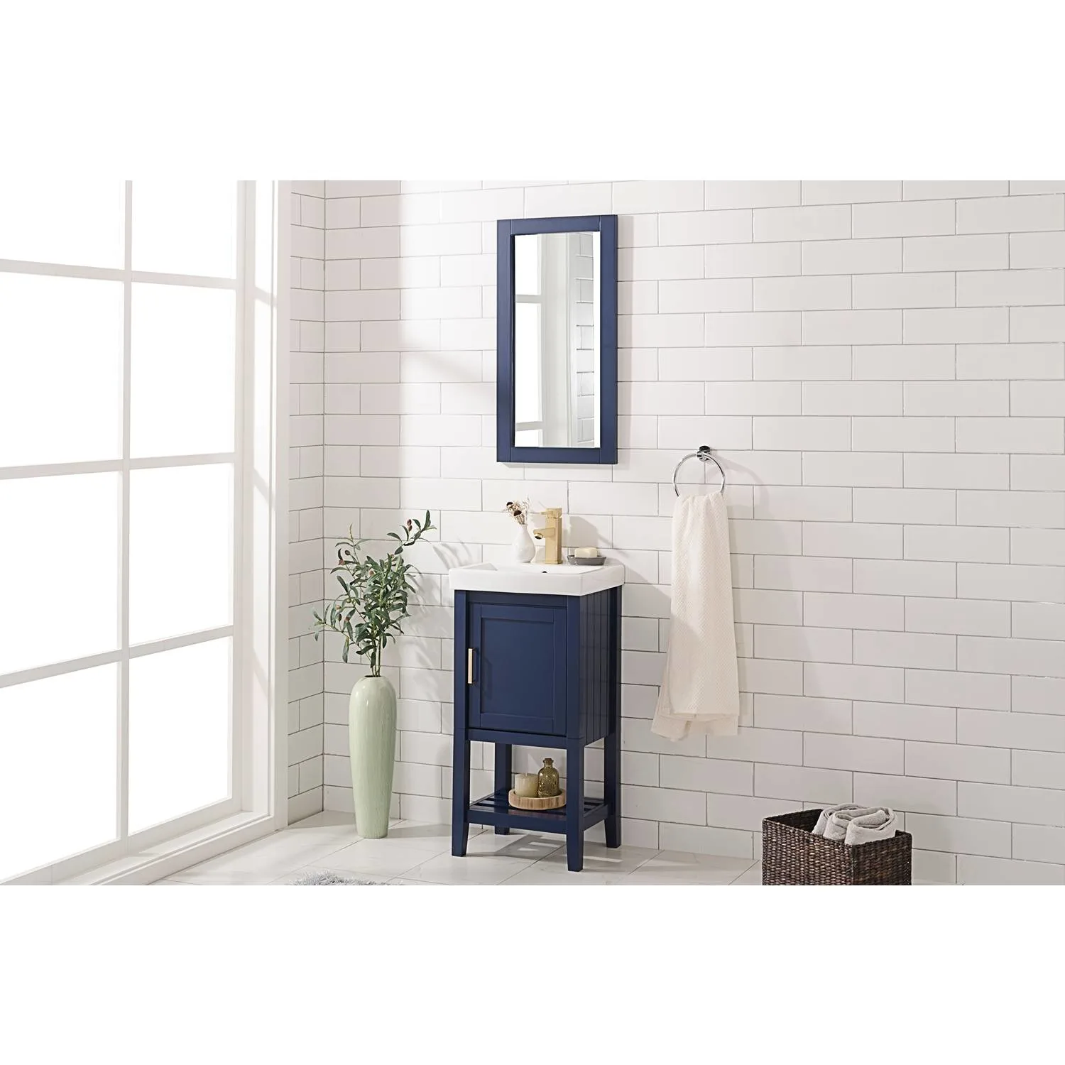 Legion Furniture 18 Inch White Ceramic Top and Sink Vanity Cabinet - image 9