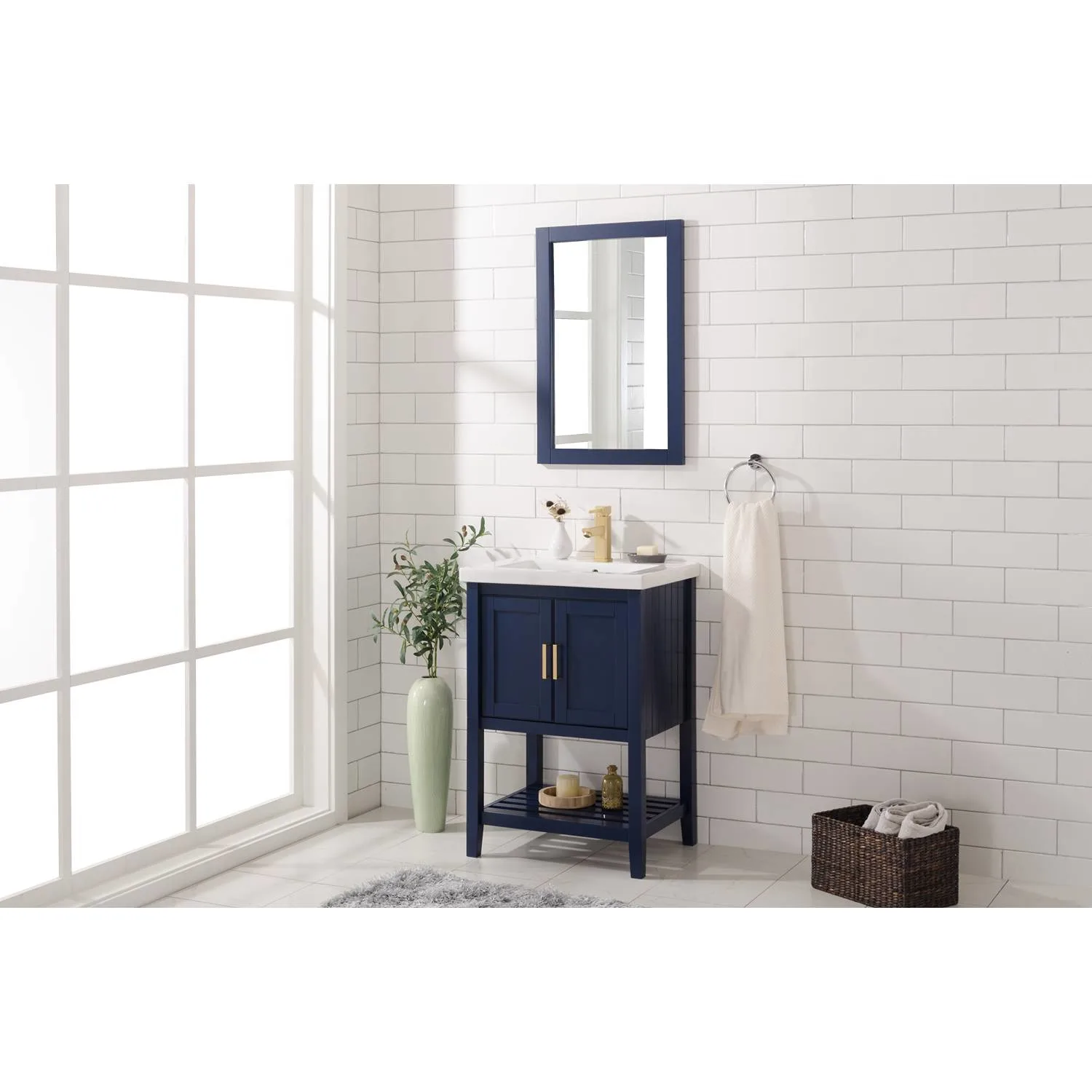Legion Furniture 24 Inch White Ceramic Top and Sink Vanity Cabinet - image 8