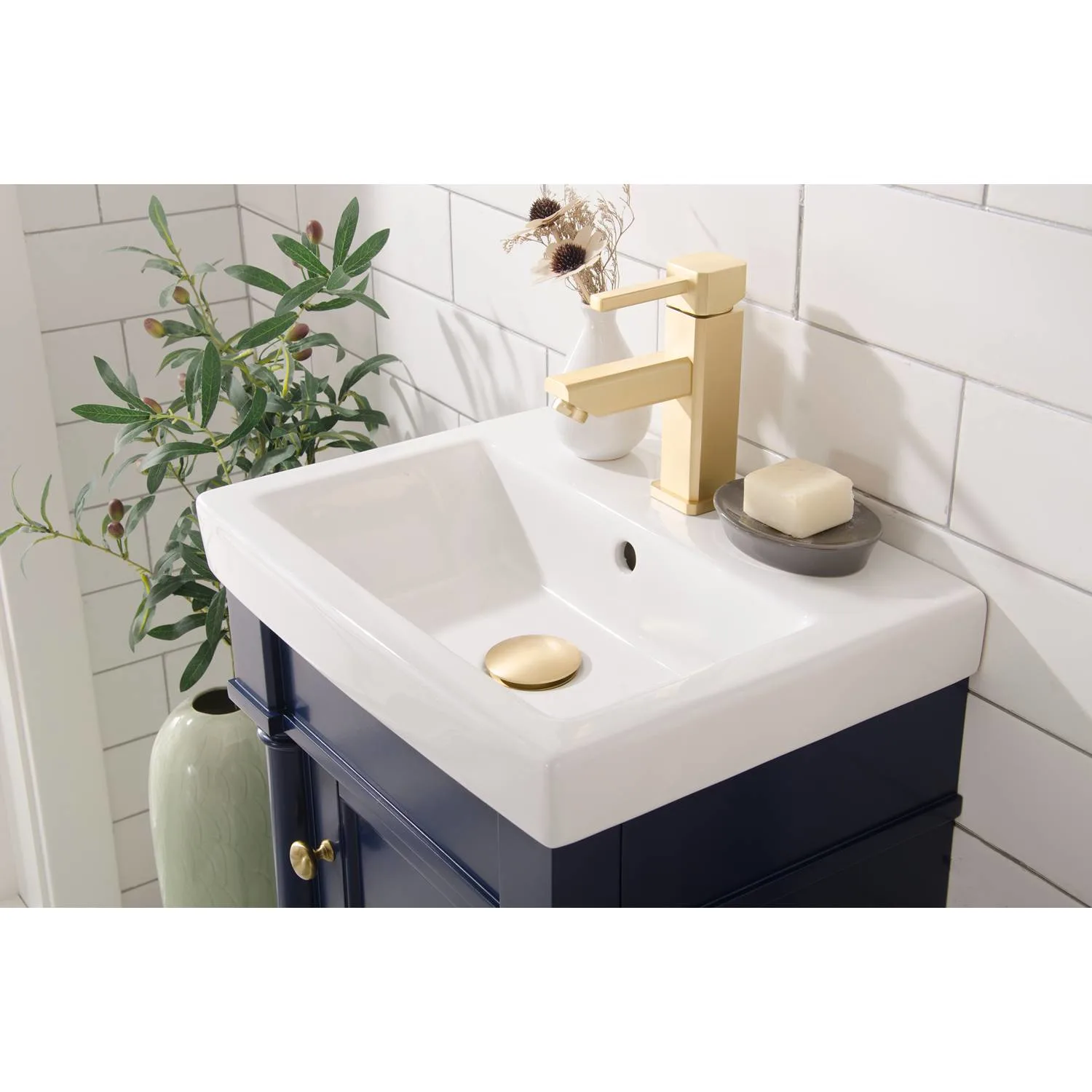 Legion Furniture 18 Inch White Ceramic Top and Sink Vanity Cabinet - image 2