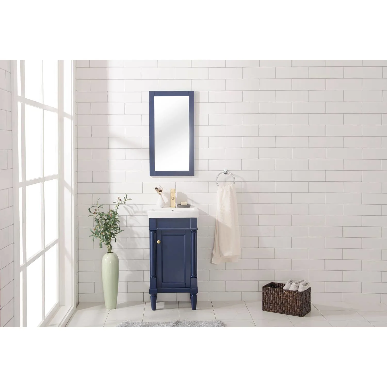 Legion Furniture 18 Inch White Ceramic Top and Sink Vanity Cabinet - image 3