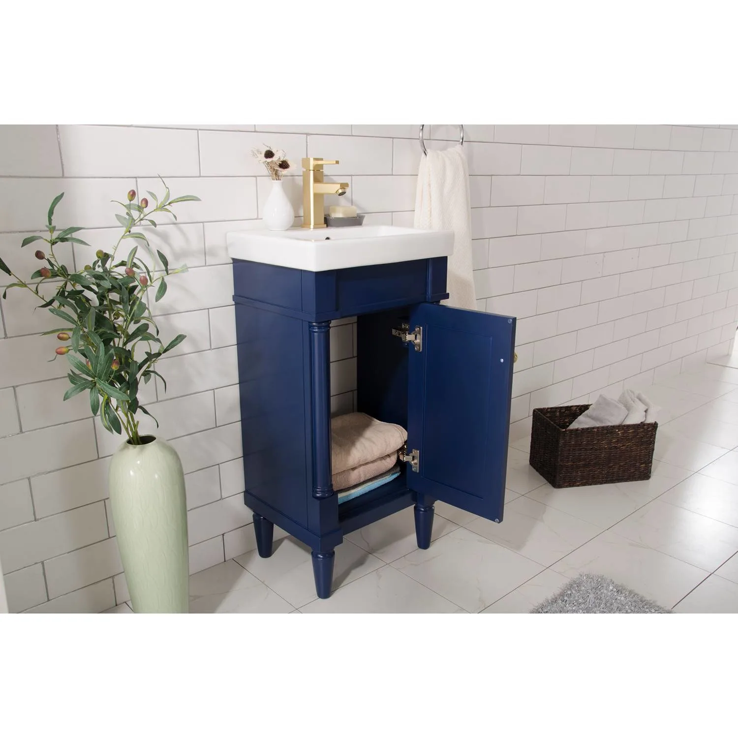 Legion Furniture 18 Inch White Ceramic Top and Sink Vanity Cabinet - image 8