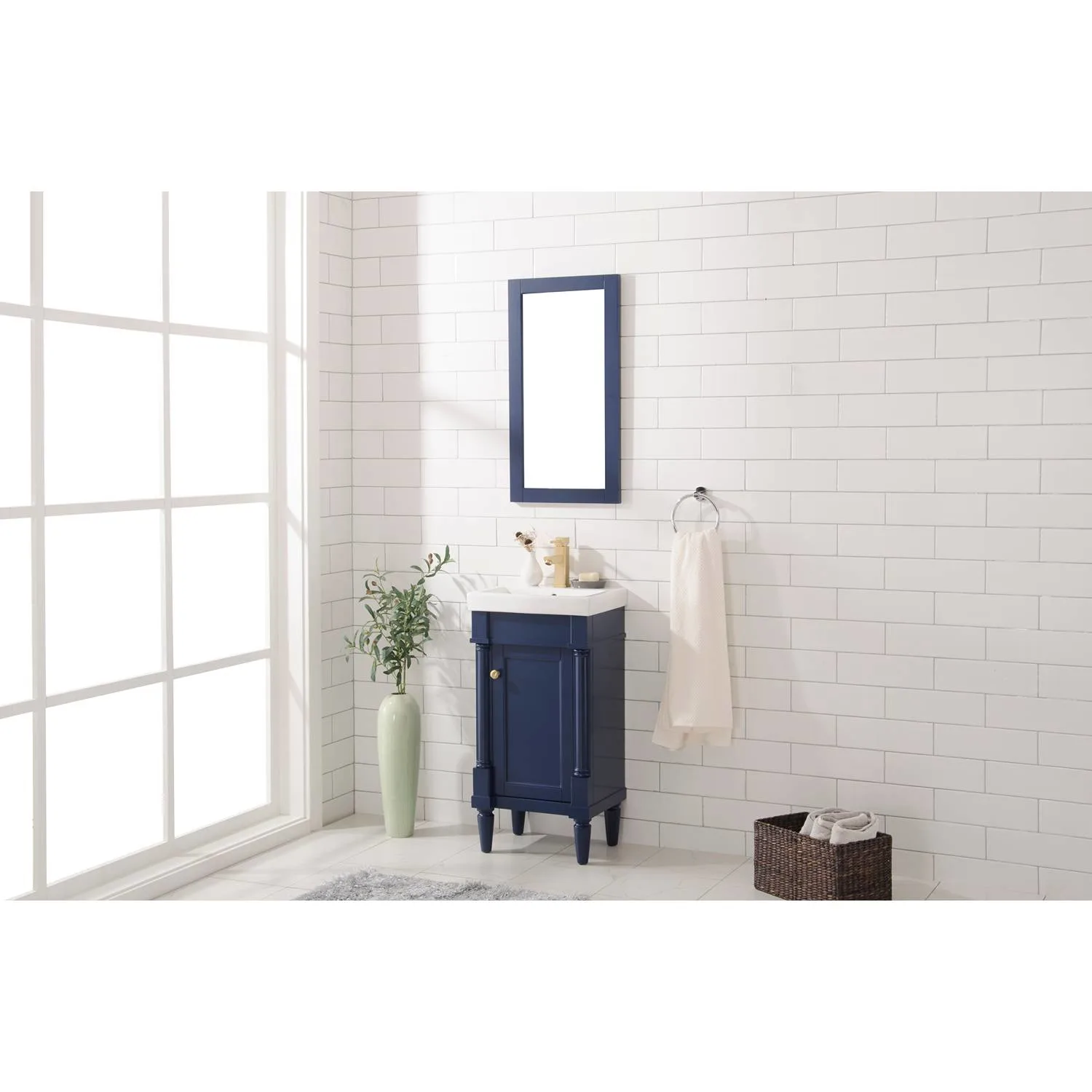 Legion Furniture 18 Inch White Ceramic Top and Sink Vanity Cabinet - image 9