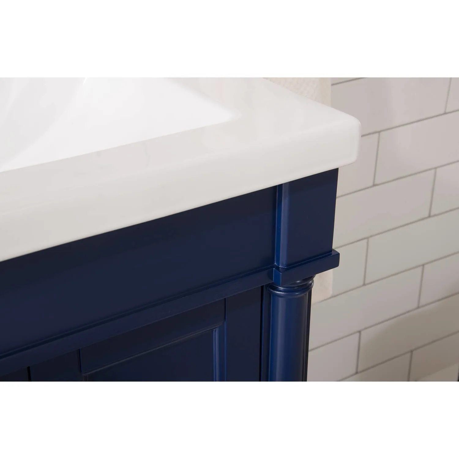 Legion Furniture 24 Inch White Ceramic Top and Sink Vanity Cabinet - image 4
