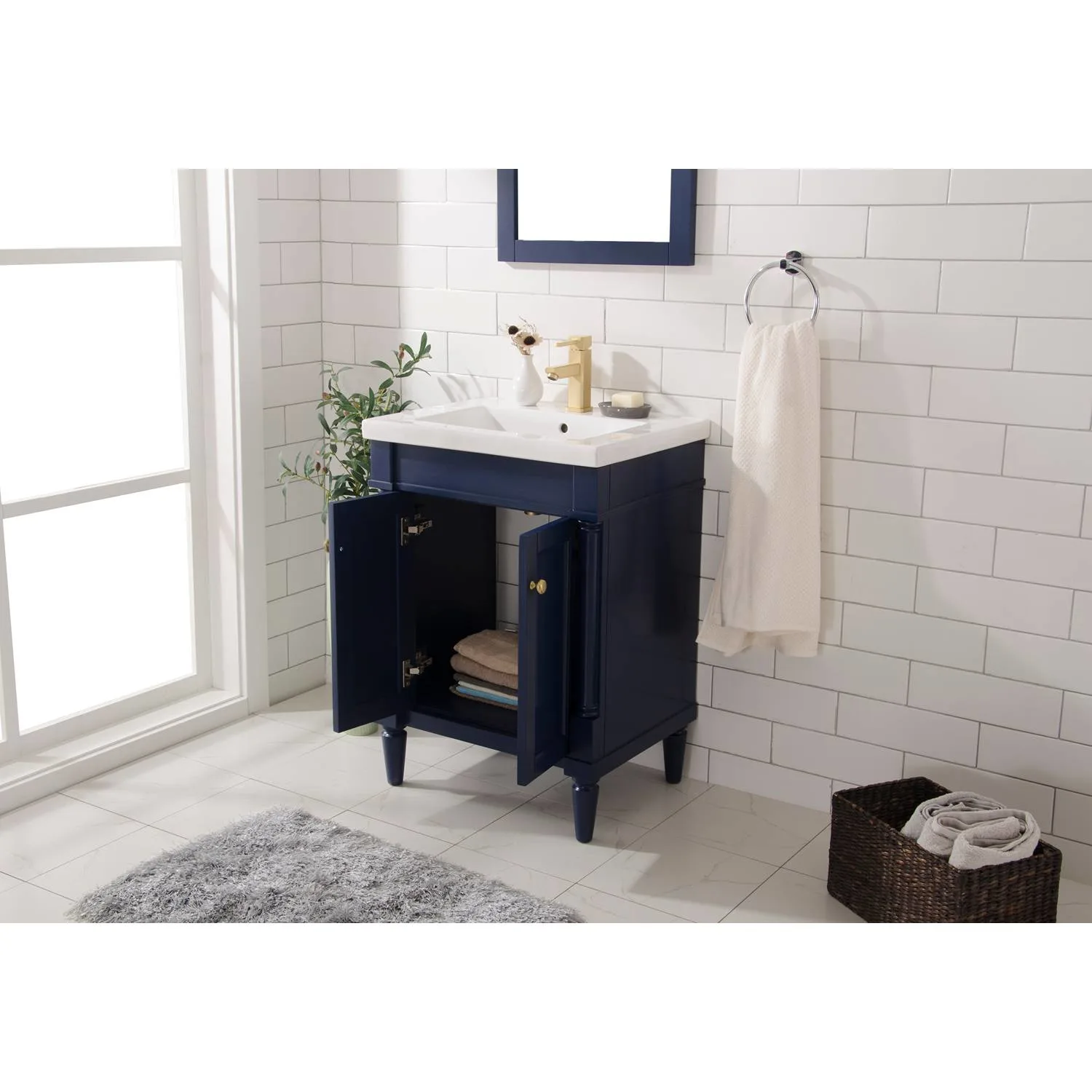 Legion Furniture 24 Inch White Ceramic Top and Sink Vanity Cabinet - image 9