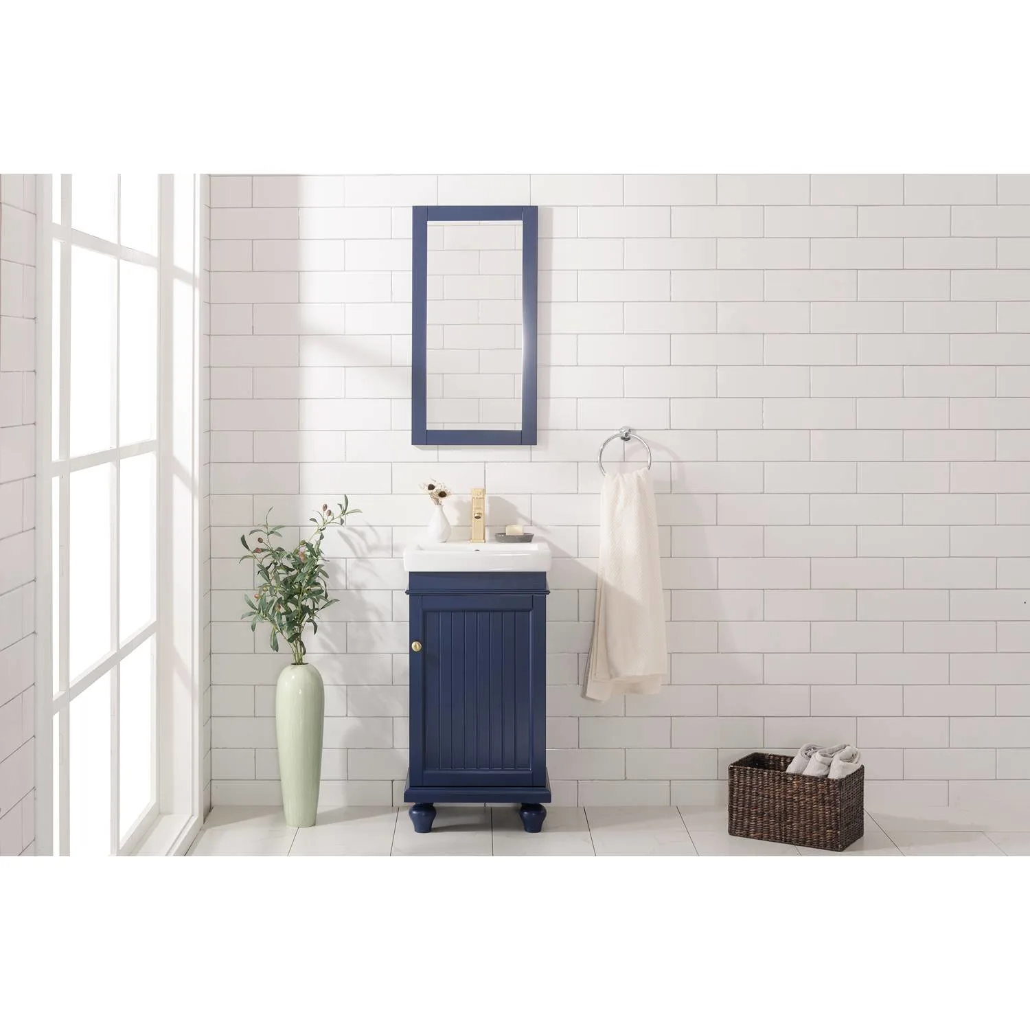Legion Furniture 18 Inch White Ceramic Top and Sink Vanity Cabinet - image 3