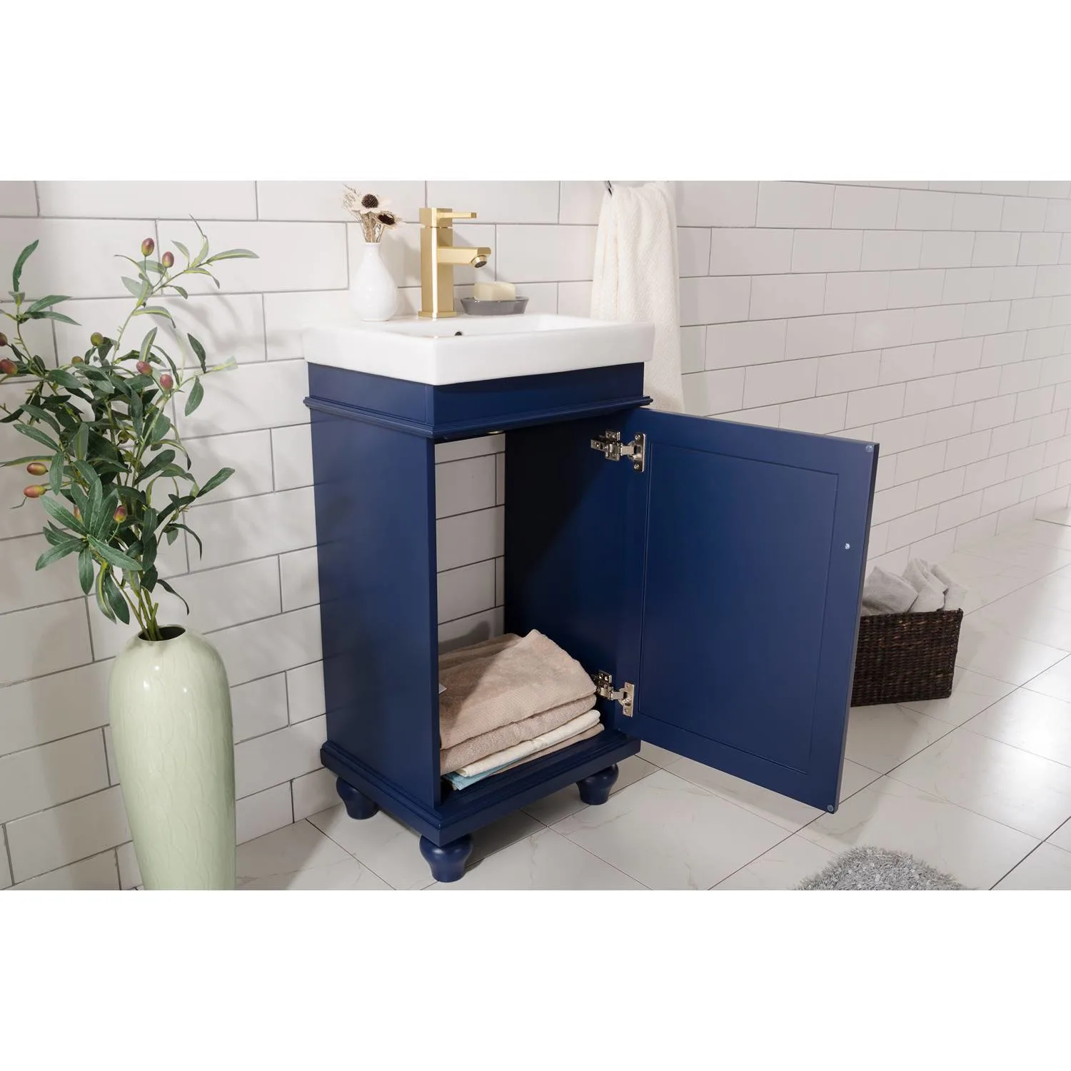 Legion Furniture 18 Inch White Ceramic Top and Sink Vanity Cabinet - image 7