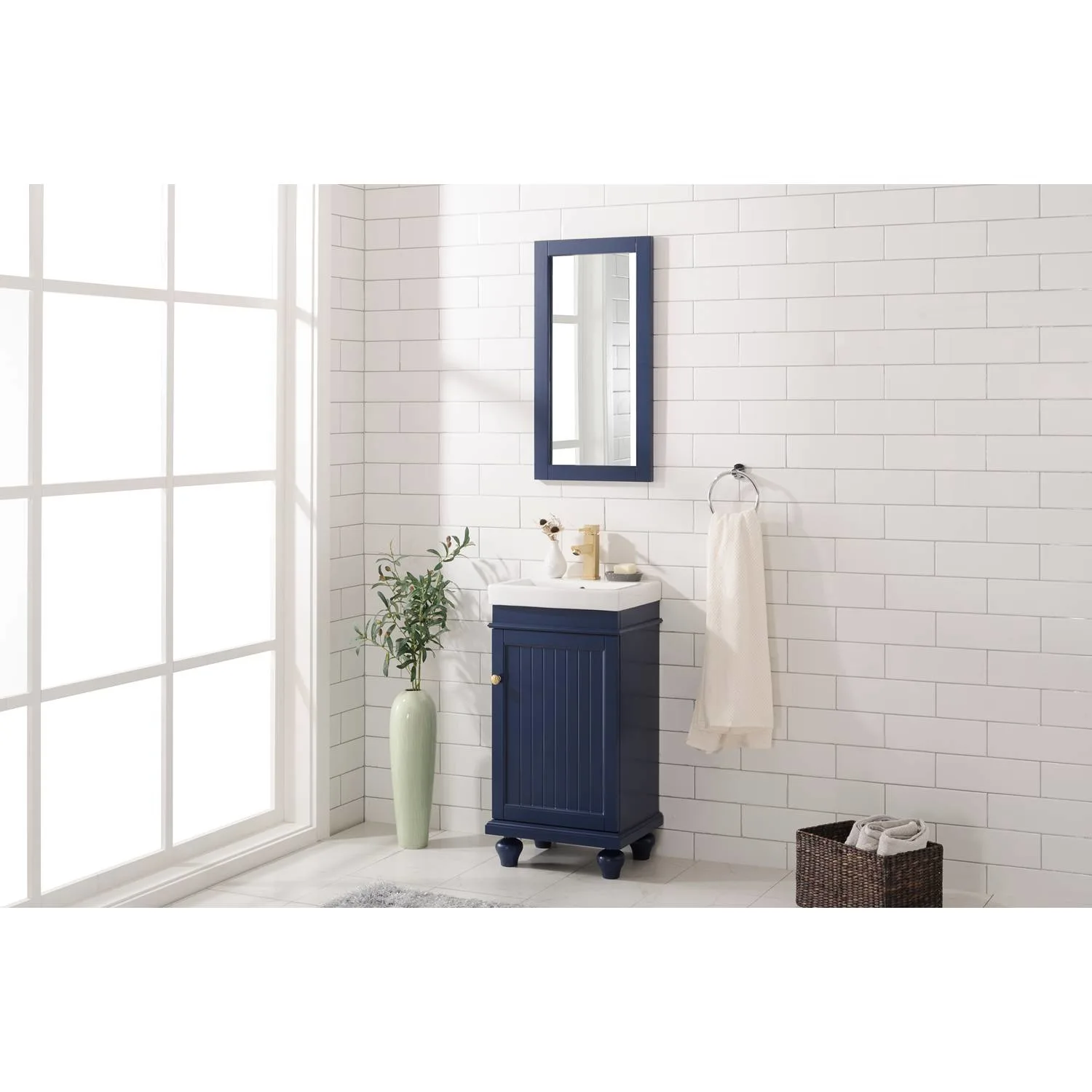 Legion Furniture 18 Inch White Ceramic Top and Sink Vanity Cabinet - image 8