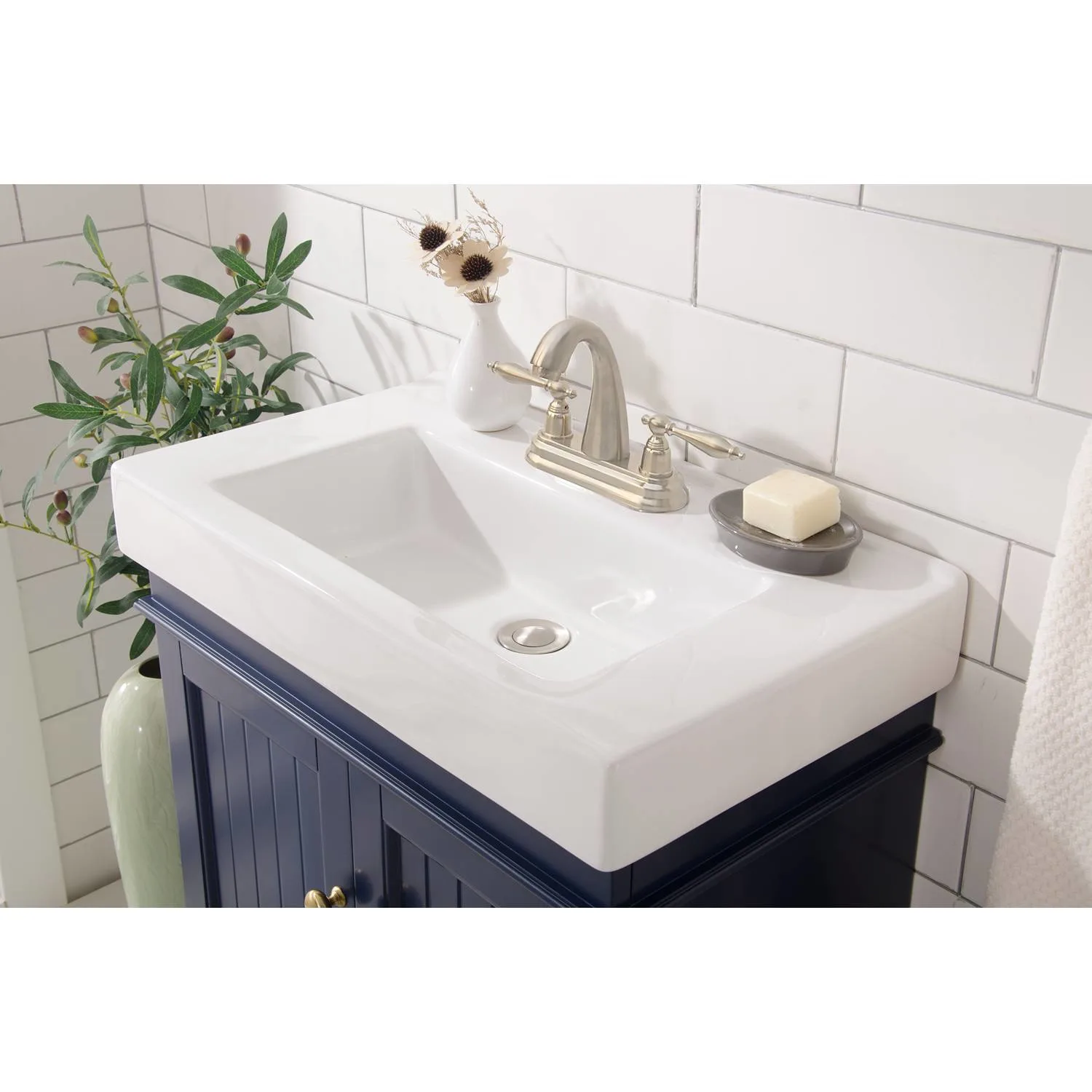 Legion Furniture 24 Inch White Ceramic Top and Sink Vanity Cabinet - image 2