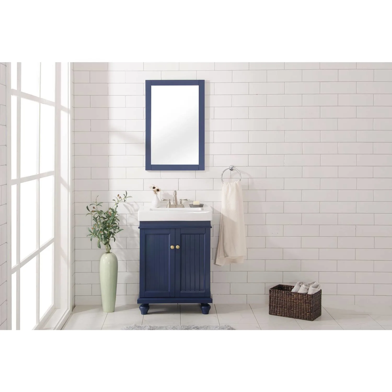 Legion Furniture 24 Inch White Ceramic Top and Sink Vanity Cabinet - image 3