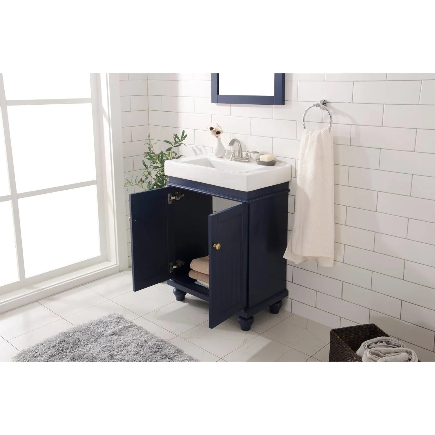 Legion Furniture 24 Inch White Ceramic Top and Sink Vanity Cabinet - image 8