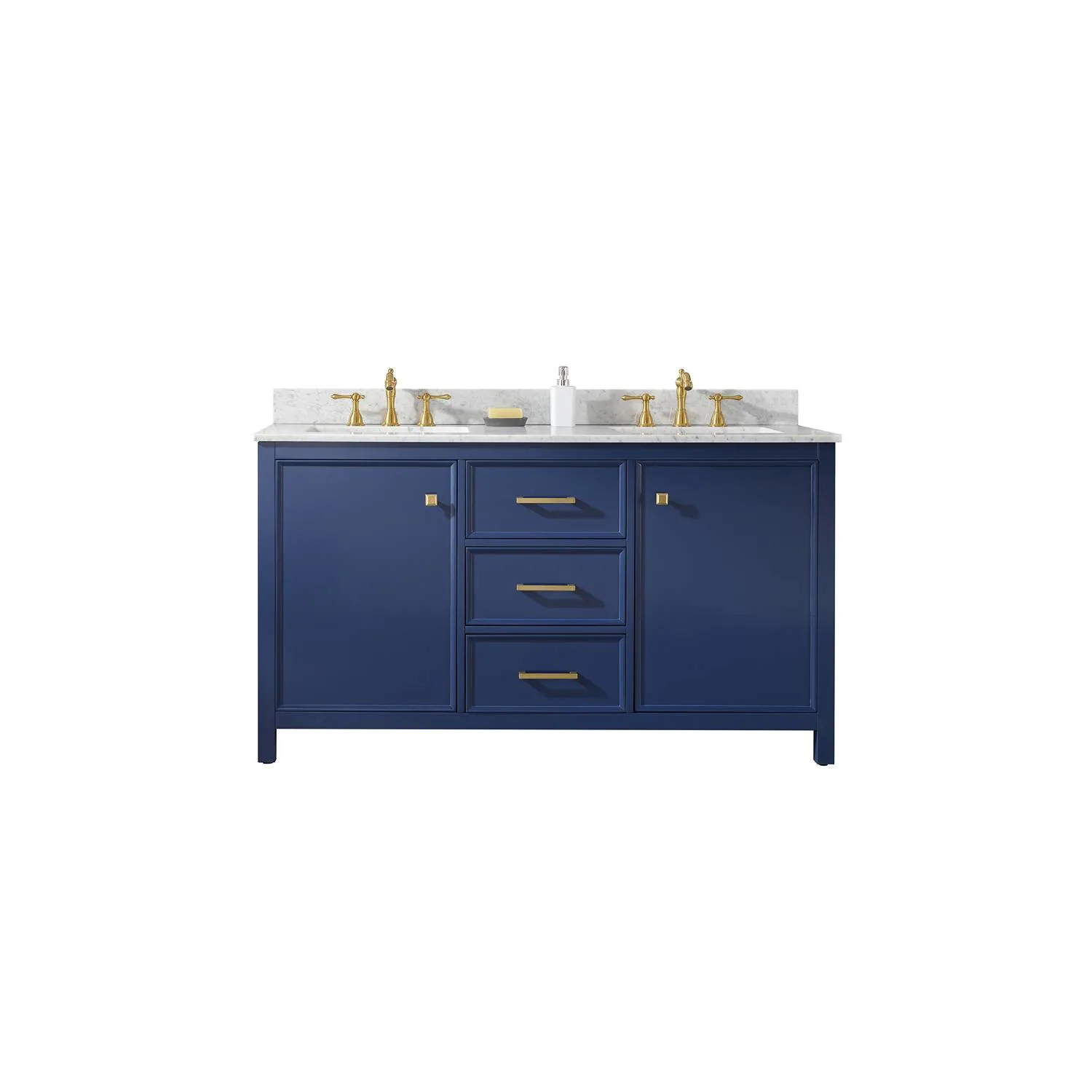 Legion Furniture 60 Inch Carrara White Top Double Sink Vanity Cabinet - image 1