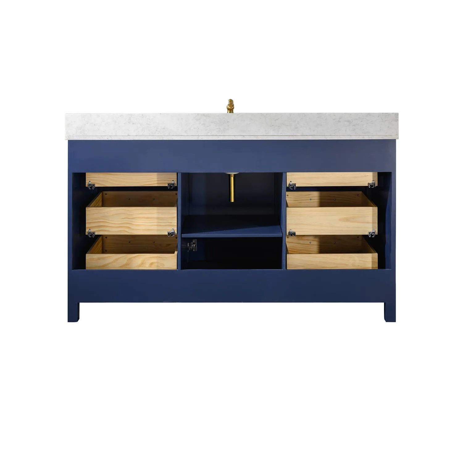Legion Furniture 60 Inch Carrara White Top Ceramic Sink Vanity Cabinet - image 14