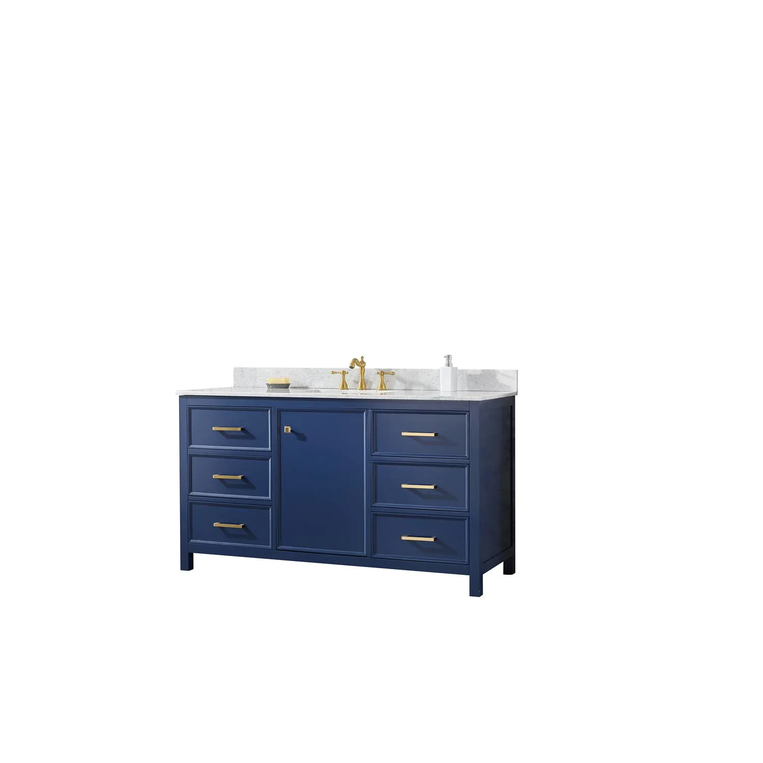 Legion Furniture 60 Inch Carrara White Top Ceramic Sink Vanity Cabinet - image 16
