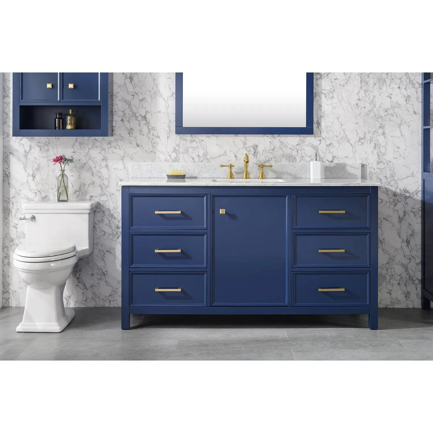 Legion Furniture 60 Inch Carrara White Top Ceramic Sink Vanity Cabinet - image 3