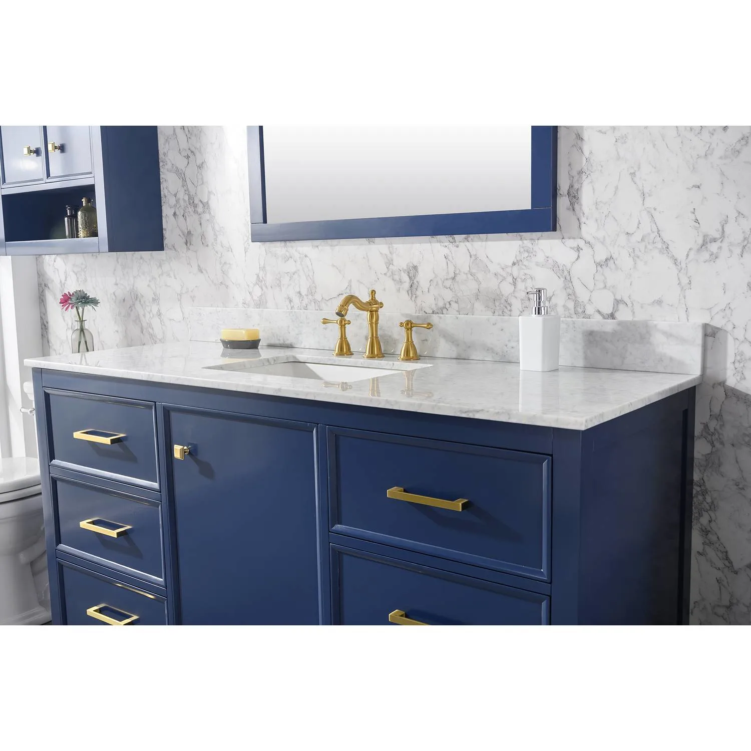 Legion Furniture 60 Inch Carrara White Top Ceramic Sink Vanity Cabinet - image 4