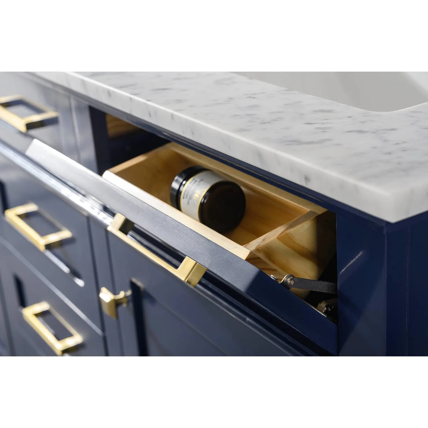Legion Furniture 60 Inch Carrara White Top Double Sink Vanity Cabinet - image 12