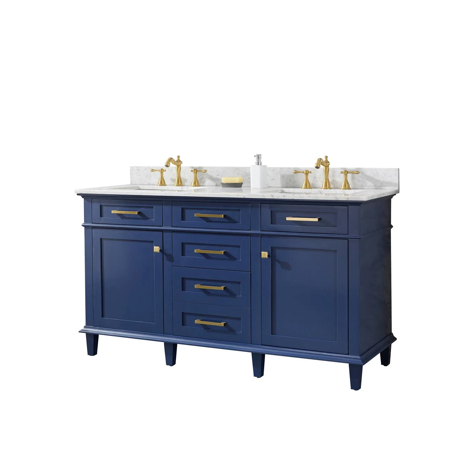Legion Furniture 60 Inch Carrara White Top Double Sink Vanity Cabinet - image 19