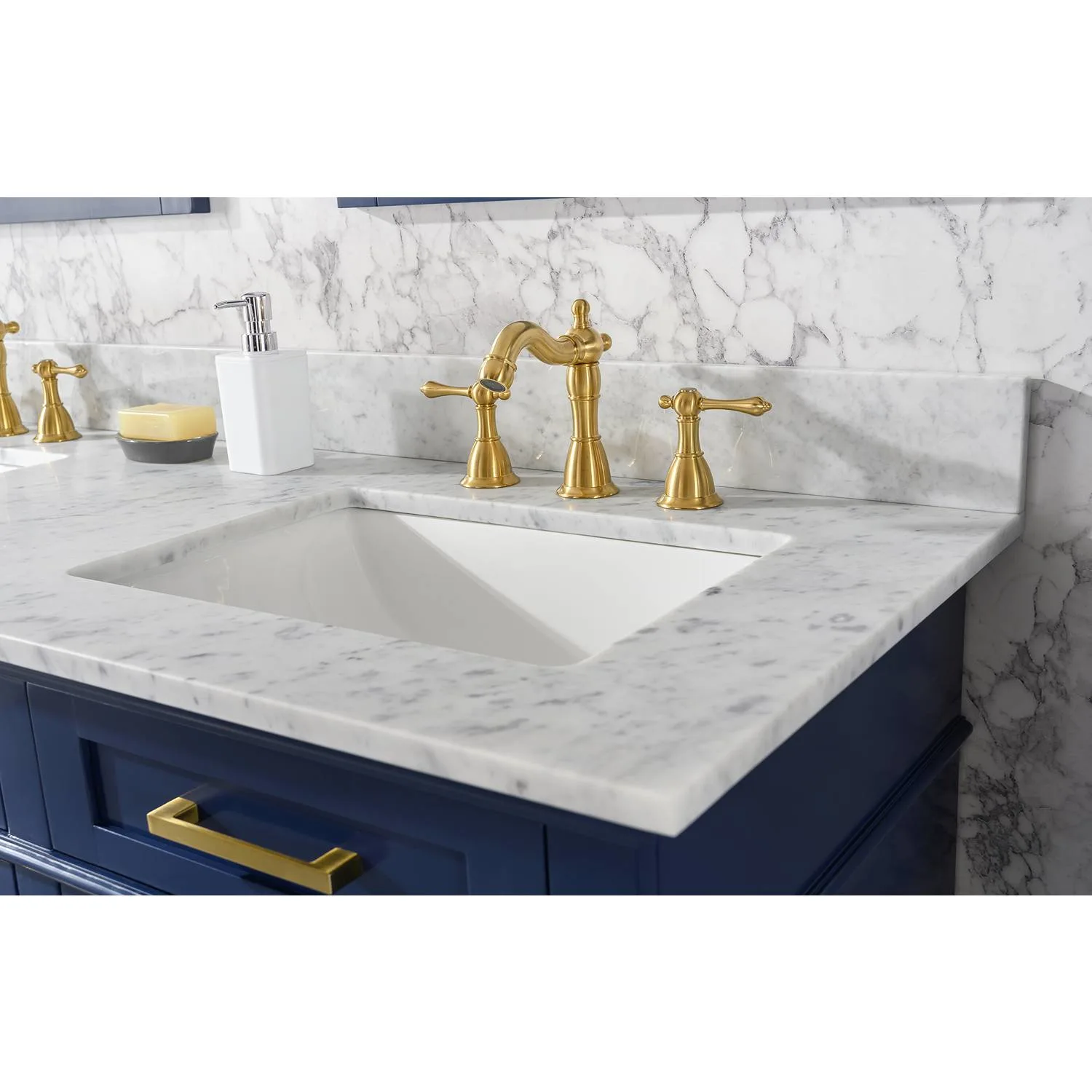 Legion Furniture 60 Inch Carrara White Top Double Sink Vanity Cabinet - image 5