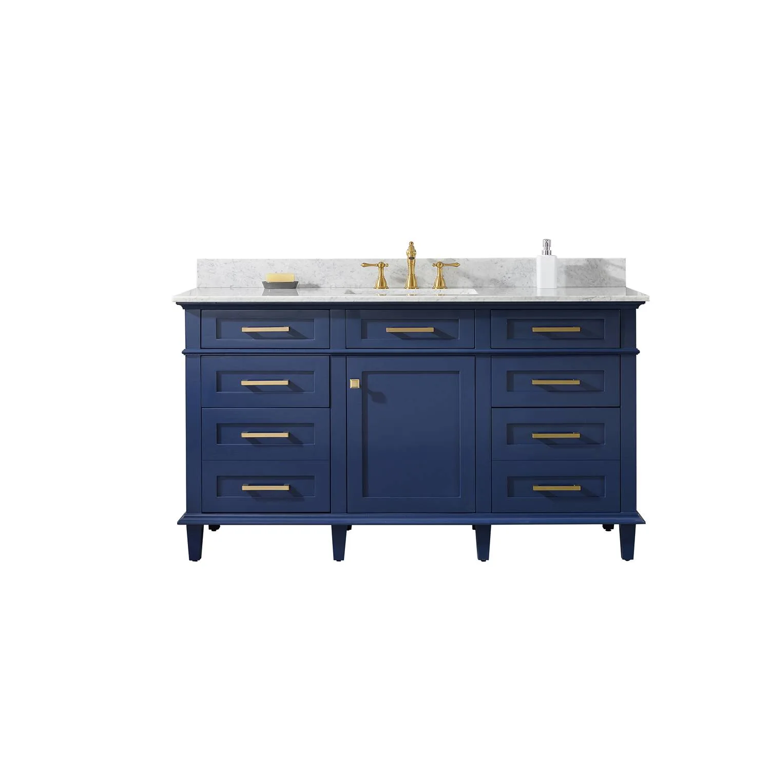 Legion Furniture 60 Inch Carrara White Top Ceramic Sink Vanity Cabinet - image 1