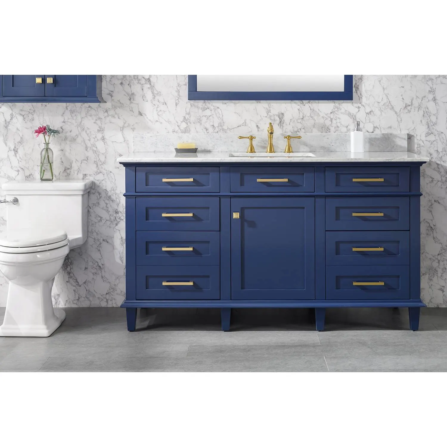 Legion Furniture 60 Inch Carrara White Top Ceramic Sink Vanity Cabinet - image 4
