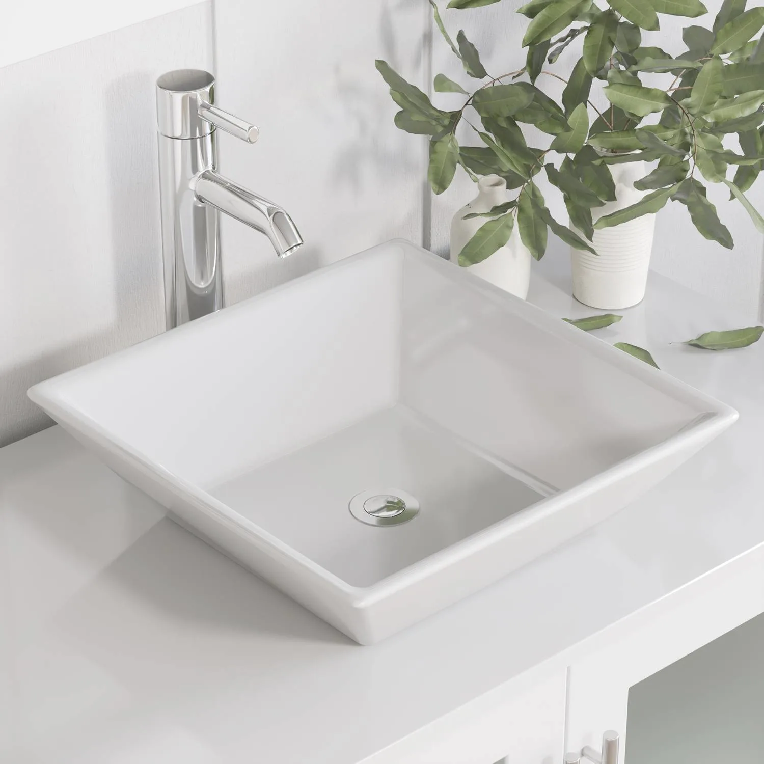 Cambridge Plumbing Complete 36 Inch White Porcelain White Vanity Set - image 5