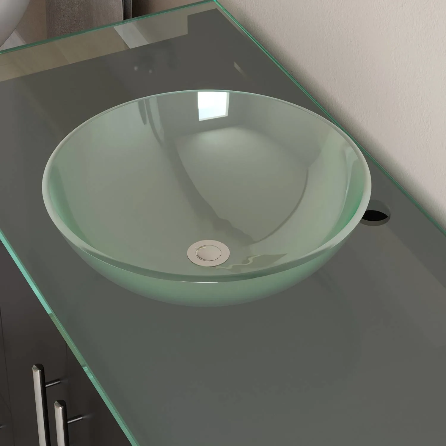 Cambridge Plumbing Complete 48 Inch Tempered Glass Espresso Vanity Set - image 5