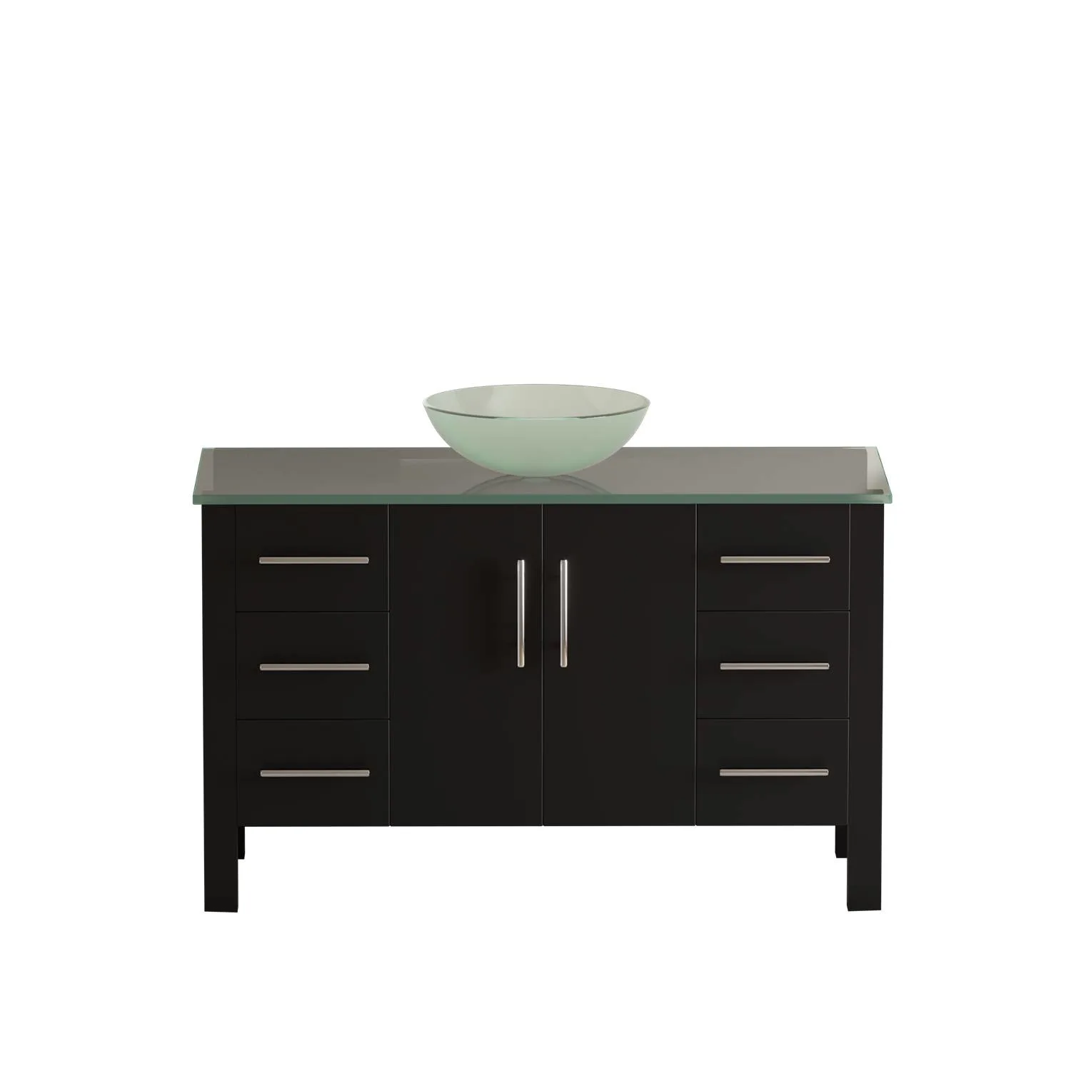 Cambridge Plumbing Complete 48 Inch Tempered Glass Espresso Vanity Set - image 6
