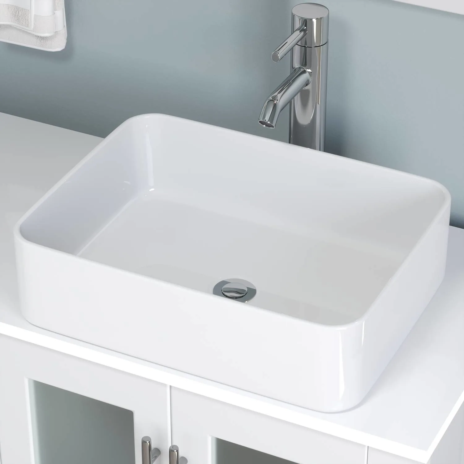 Cambridge Plumbing Complete 63 Inch White Porcelain White Vanity Set - image 3