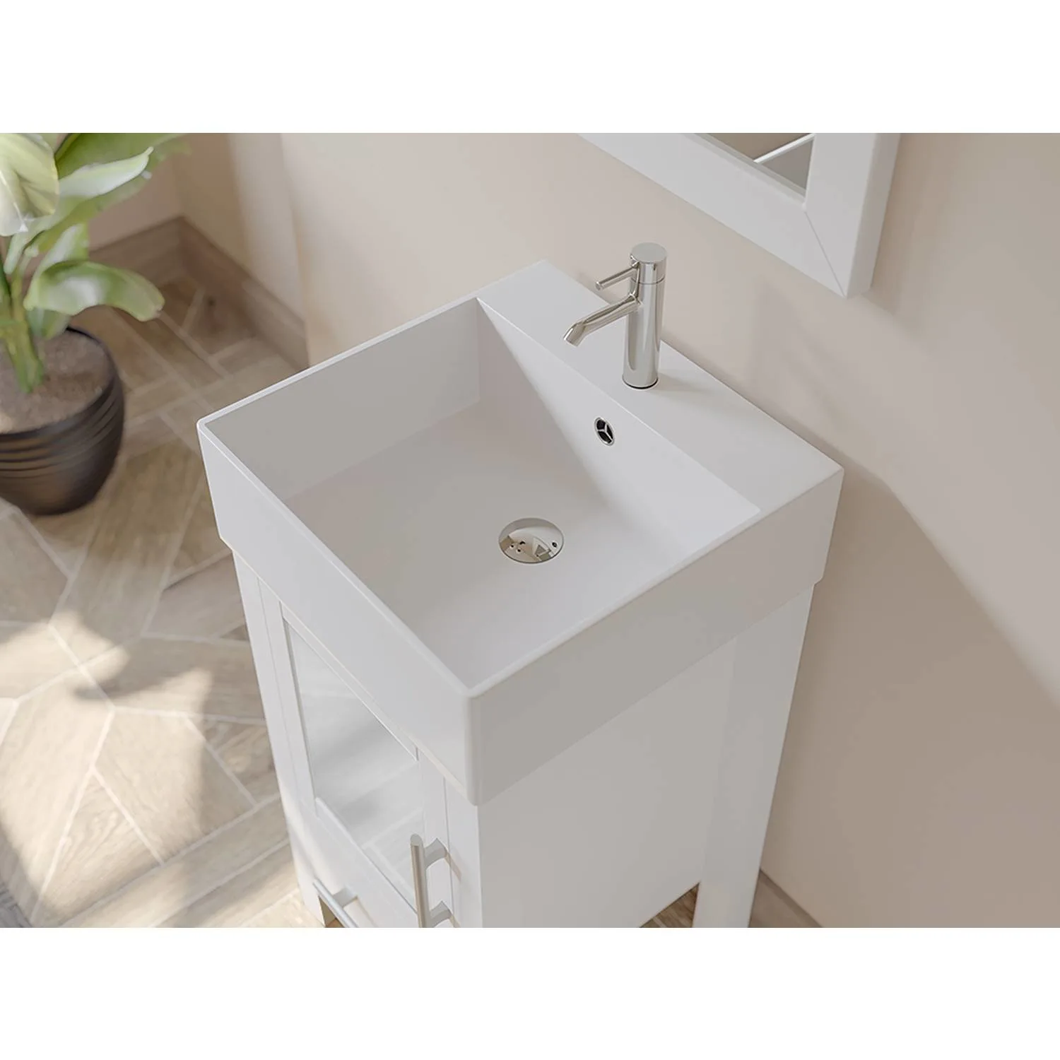 Cambridge Plumbing Complete 18 Inch White Porcelain White Vanity Set - image 5