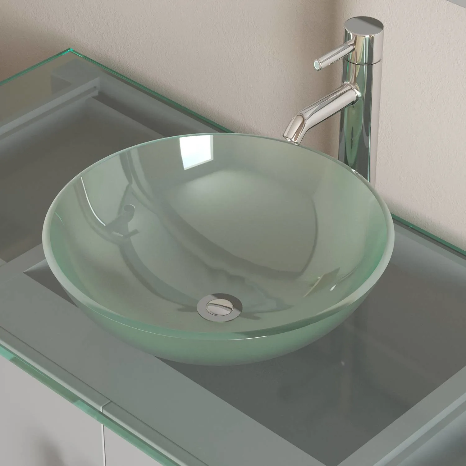 Cambridge Plumbing Complete 48 Inch Tempered Glass Gray Vanity Set - image 3