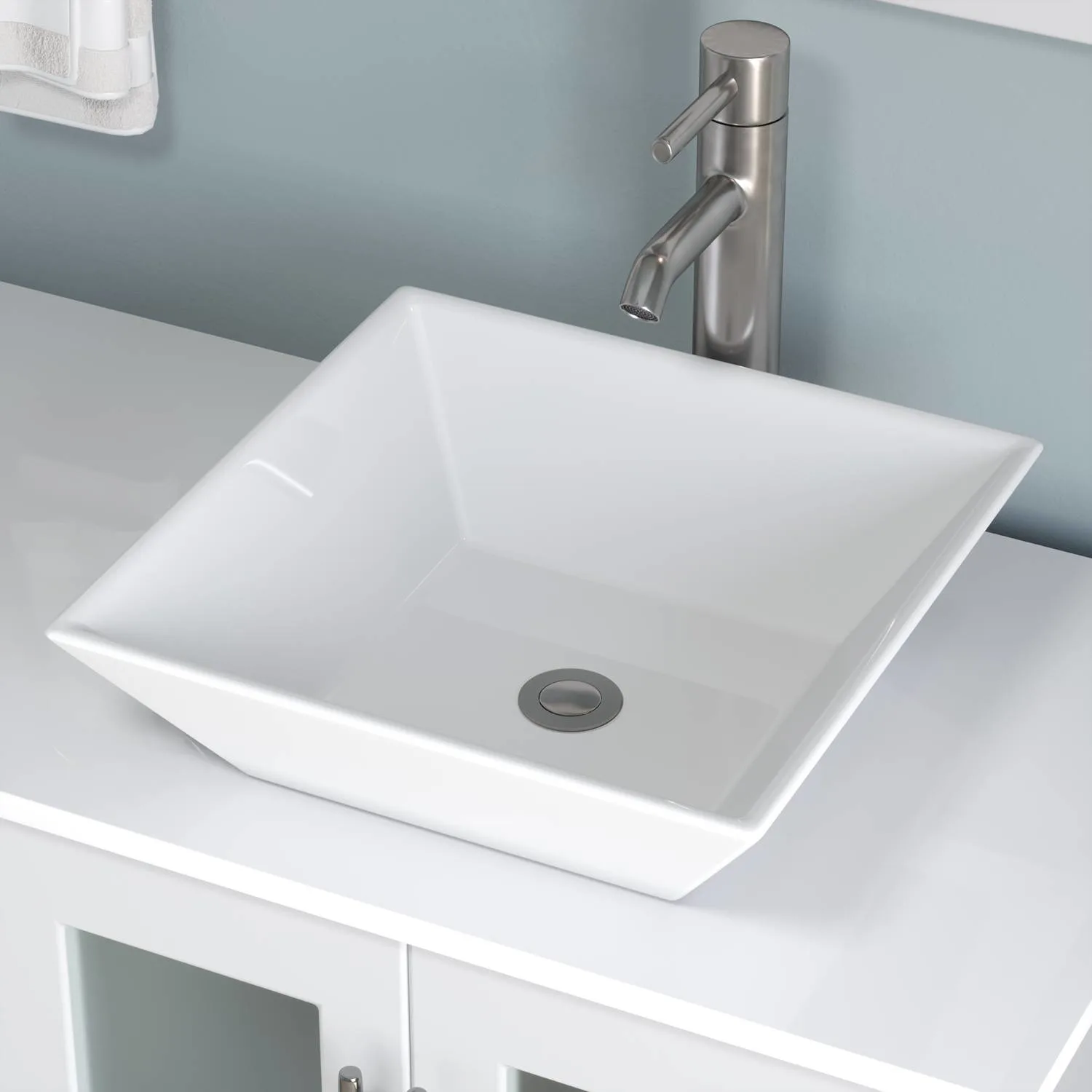 Cambridge Plumbing Complete 63 Inch White Porcelain White Vanity Set - image 3