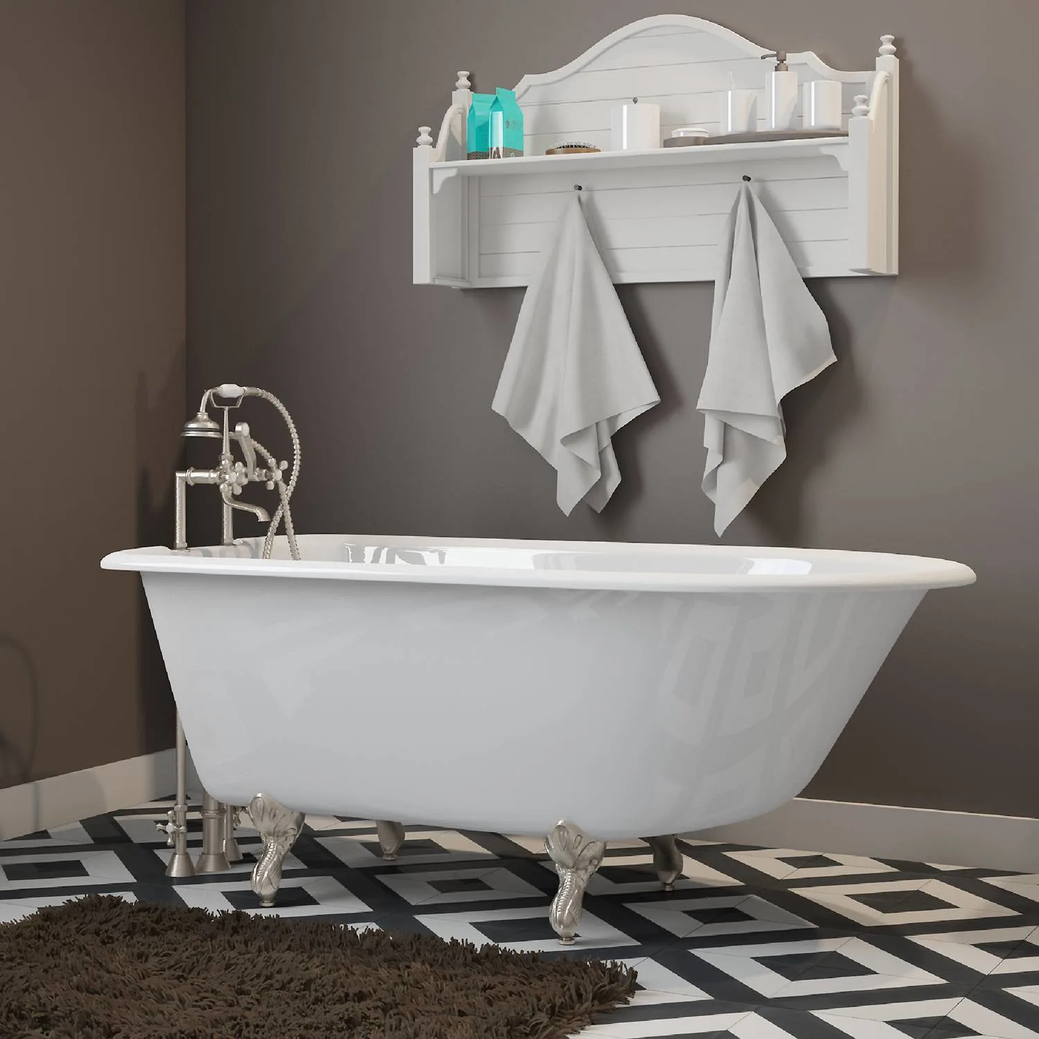 Cambridge Plumbing 54 Inch Rolled Rim Clawfoot Cast Iron Bathtub - image 2