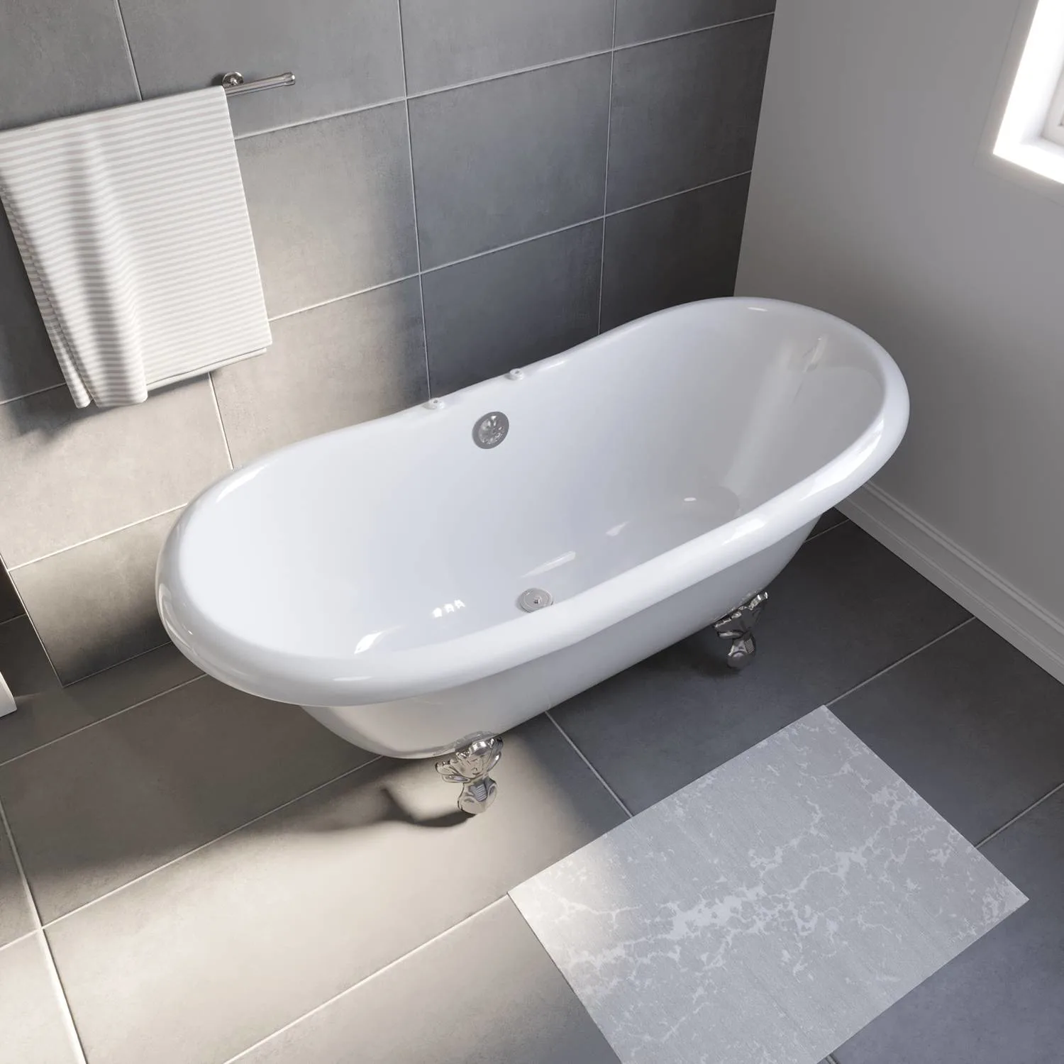 Cambridge Plumbing 68 Inch Clawfoot Slipper USA Quality Bathtub - image 2
