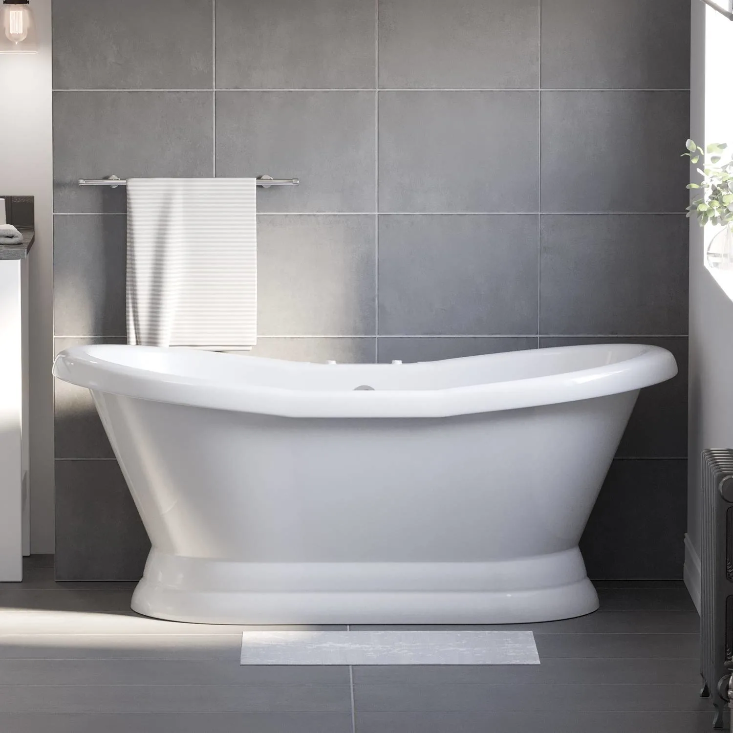 Cambridge Plumbing 68 Inch Pedestal Slipper USA Quality Bathtub - image 2