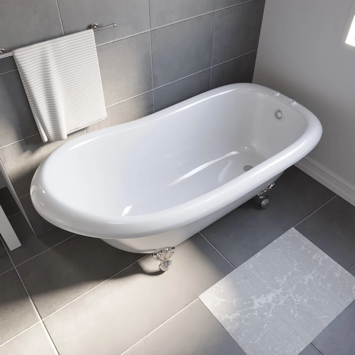 Cambridge Plumbing 66 Inch Clawfoot Slipper USA Quality Bathtub - image 2